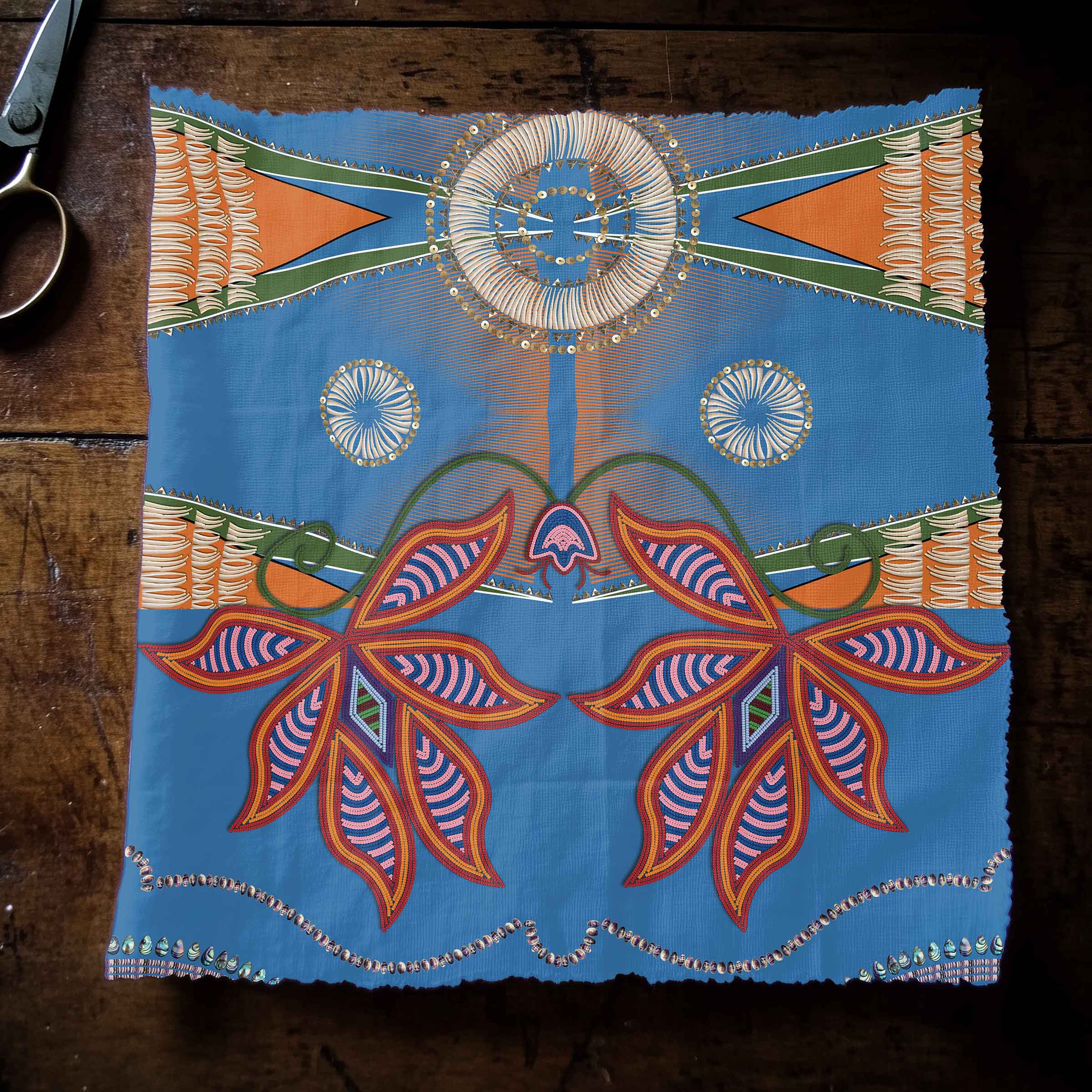 Sacred Plains Sky 42 Inch Cotton Poplin Pre Order