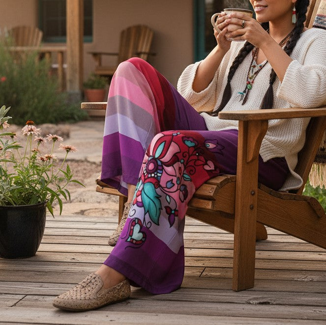 Snowlit Petal Dreams Ribbon Pants