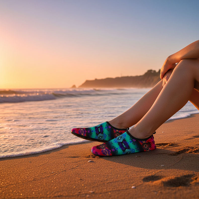 Sovereign Nation Sunrise Sockamoccs Kid's Sockamoccs Slip On Shoes