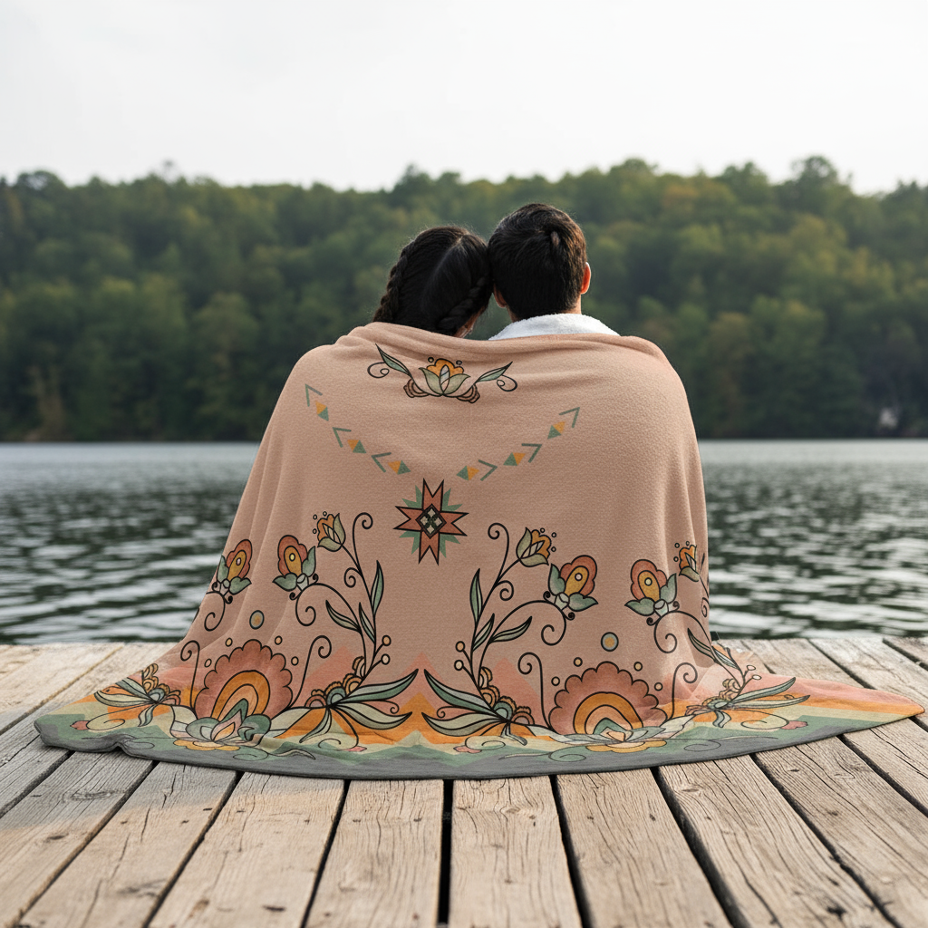 Falling Leaf Rising Bloom Women's Hooded Blanket