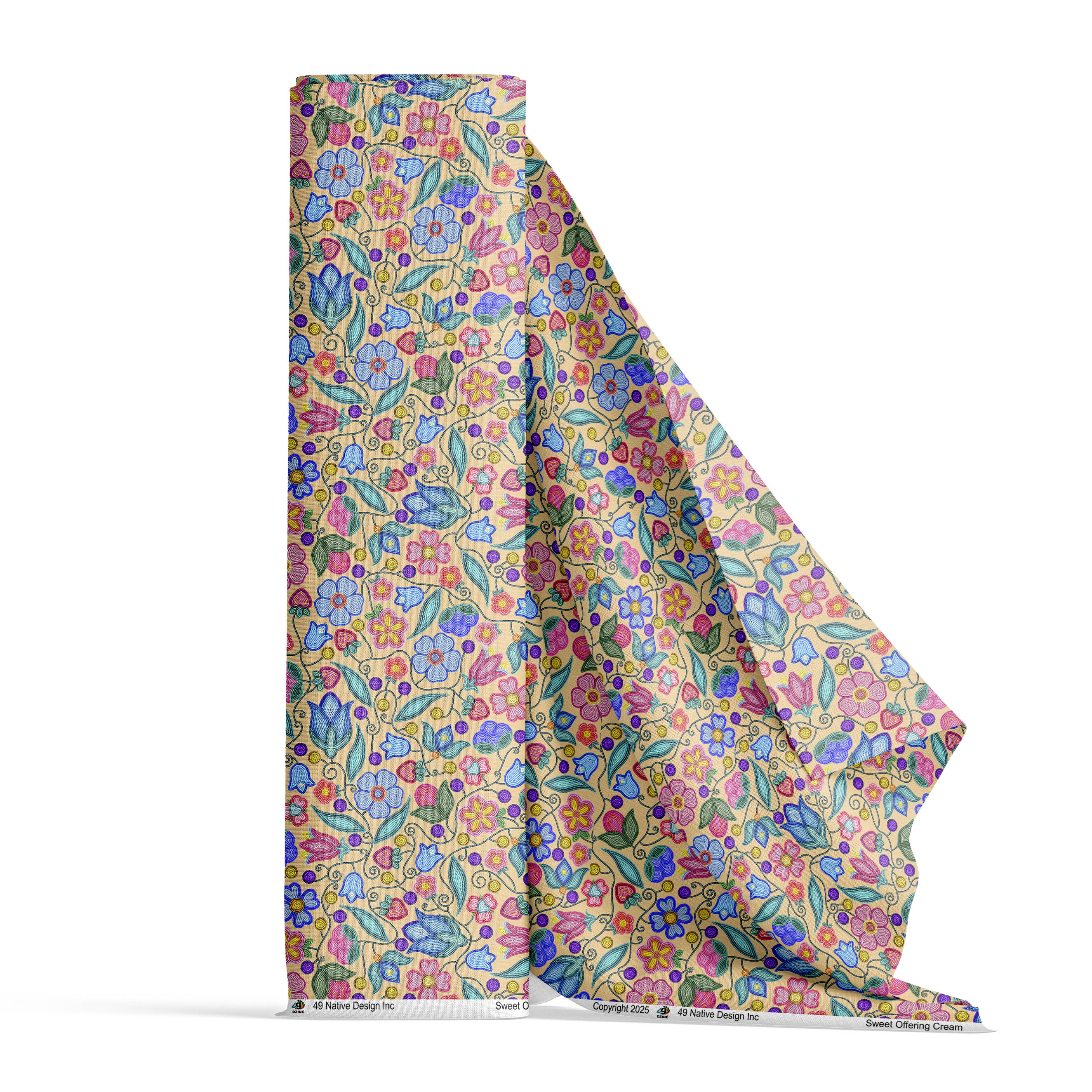 Sweet Offering Cream Satin Fabric By the Yard Pre Order