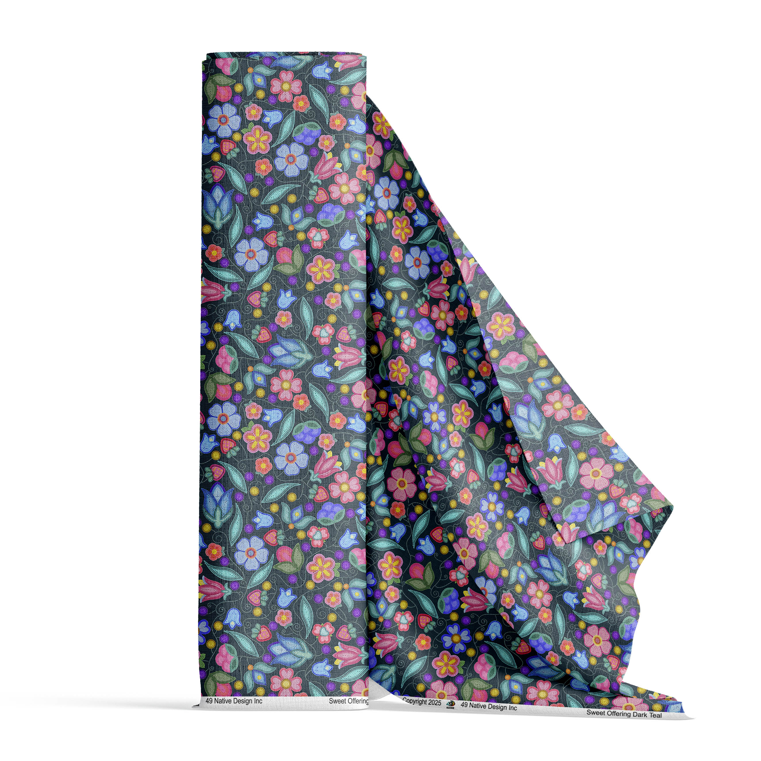 Sweet Offering Dark Teal Satin Fabric By the Yard Pre Order