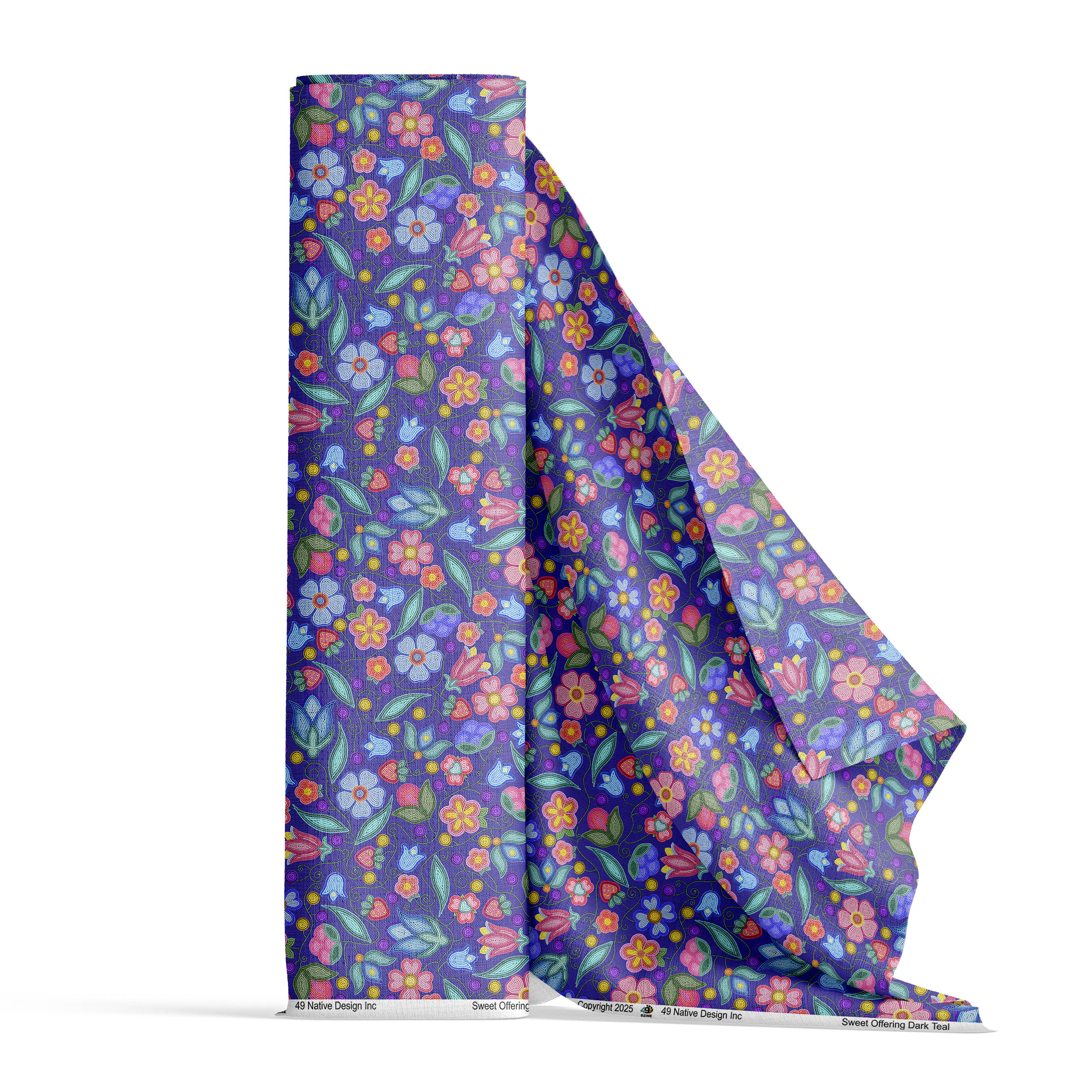 Sweet Offering Indigo Satin Fabric By the Yard Pre Order
