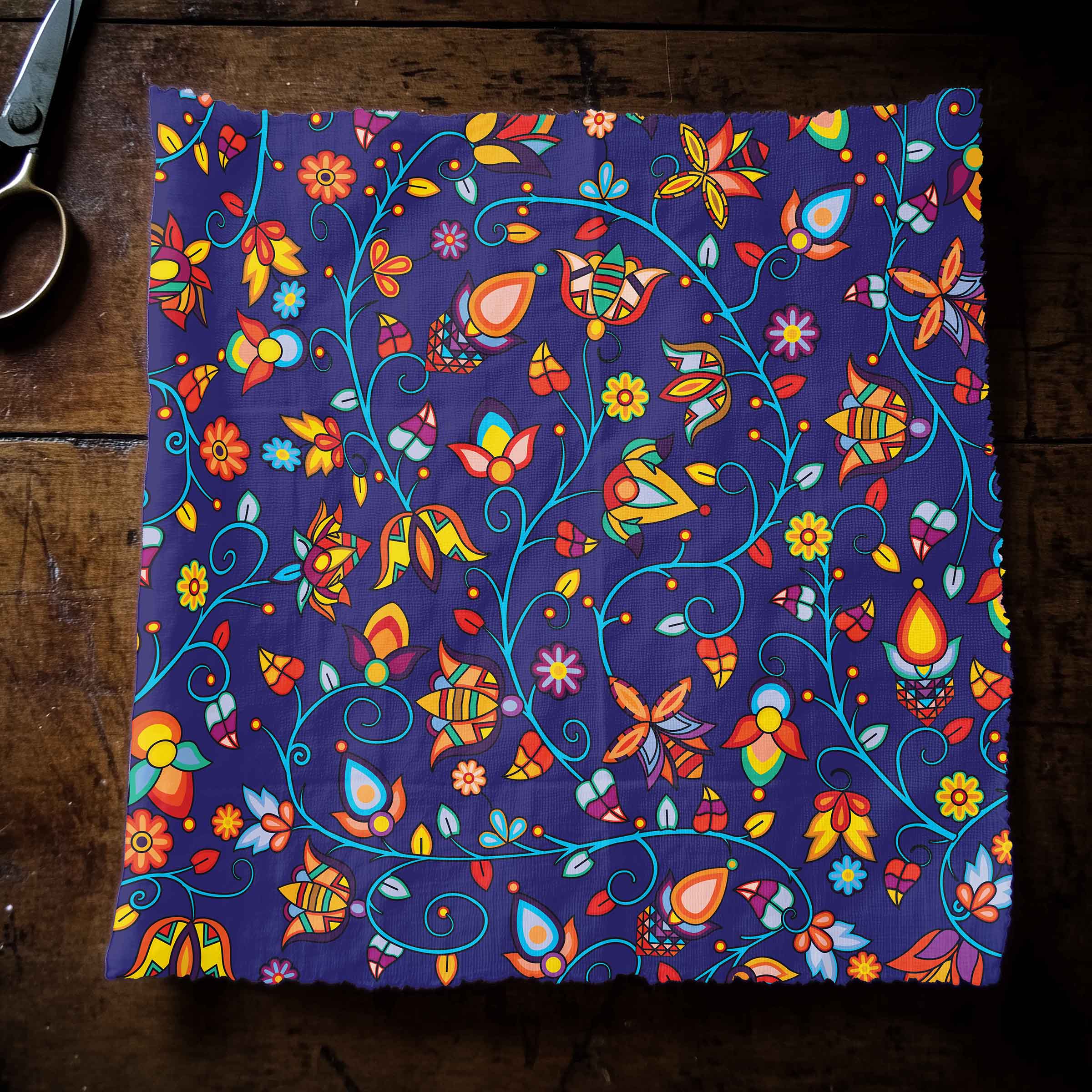 Thorny Path Blue 42 Inch Cotton Poplin Pre Order