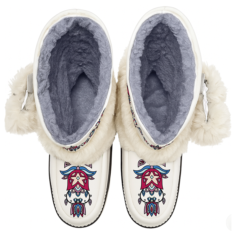 Northern Ember Real Leather MocLux Calf with Fur