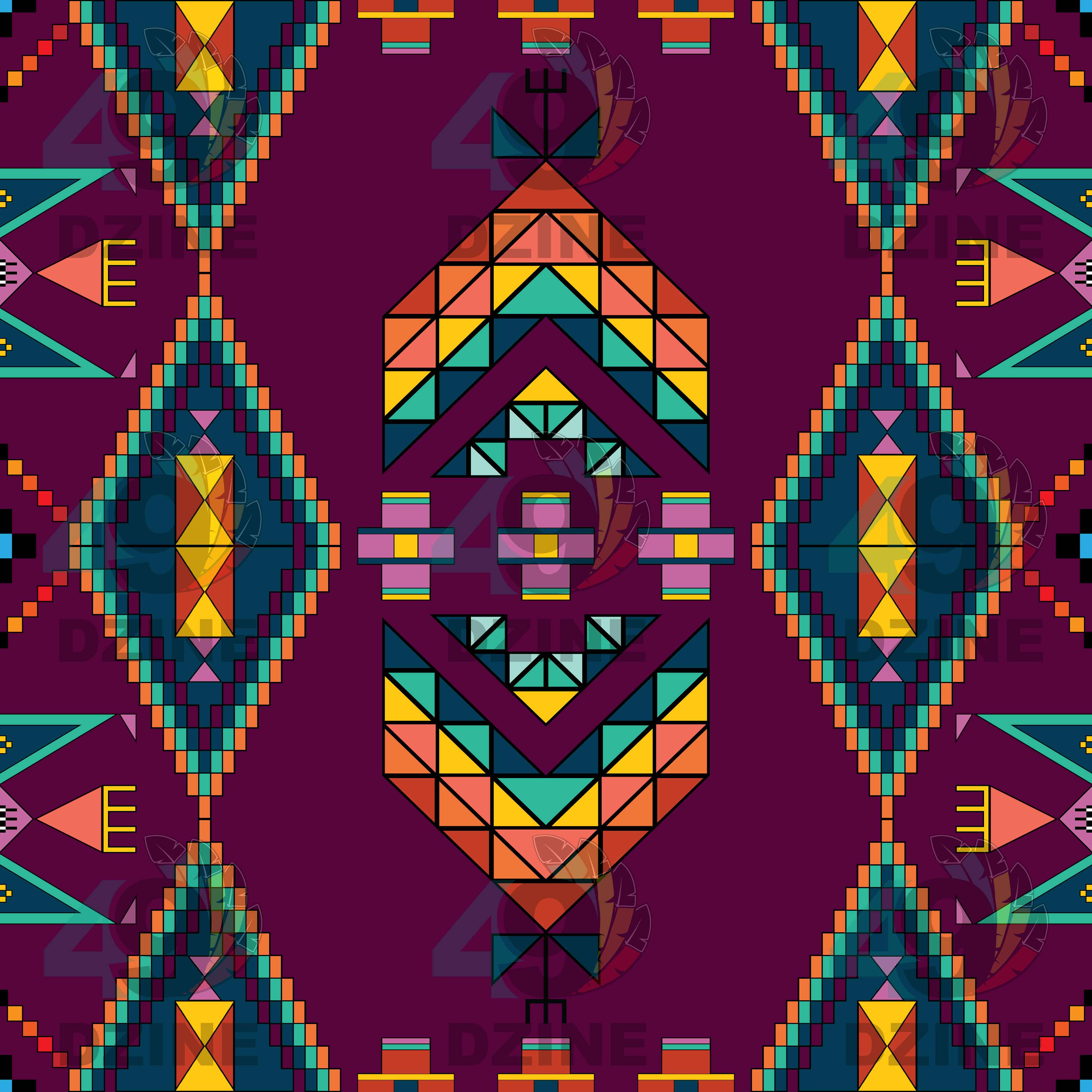 Travois Tipi Berry 42 Inch Cotton Poplin Pre Order