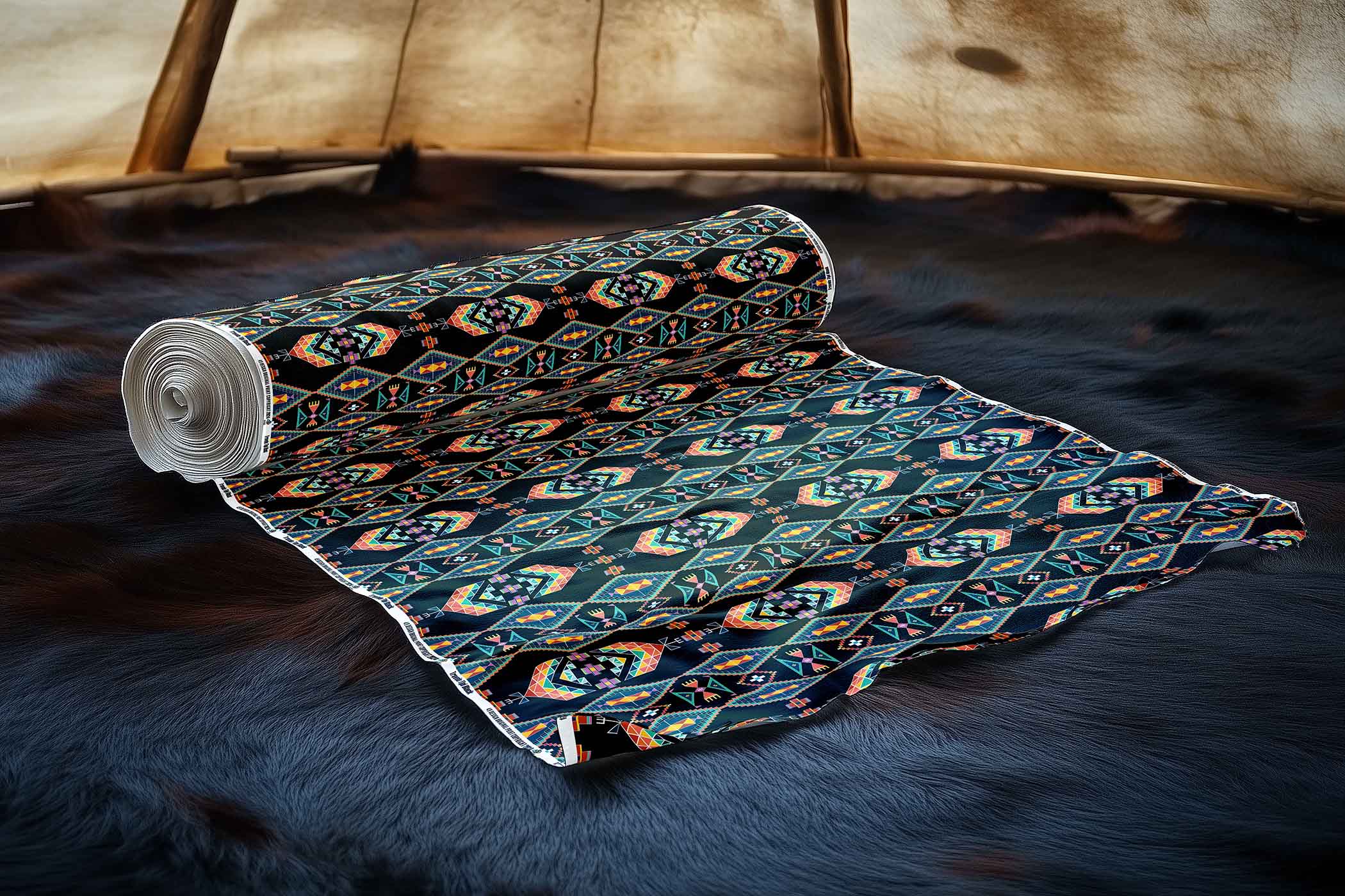 Travois Tipi Black 42 Inch Cotton Poplin Pre Order