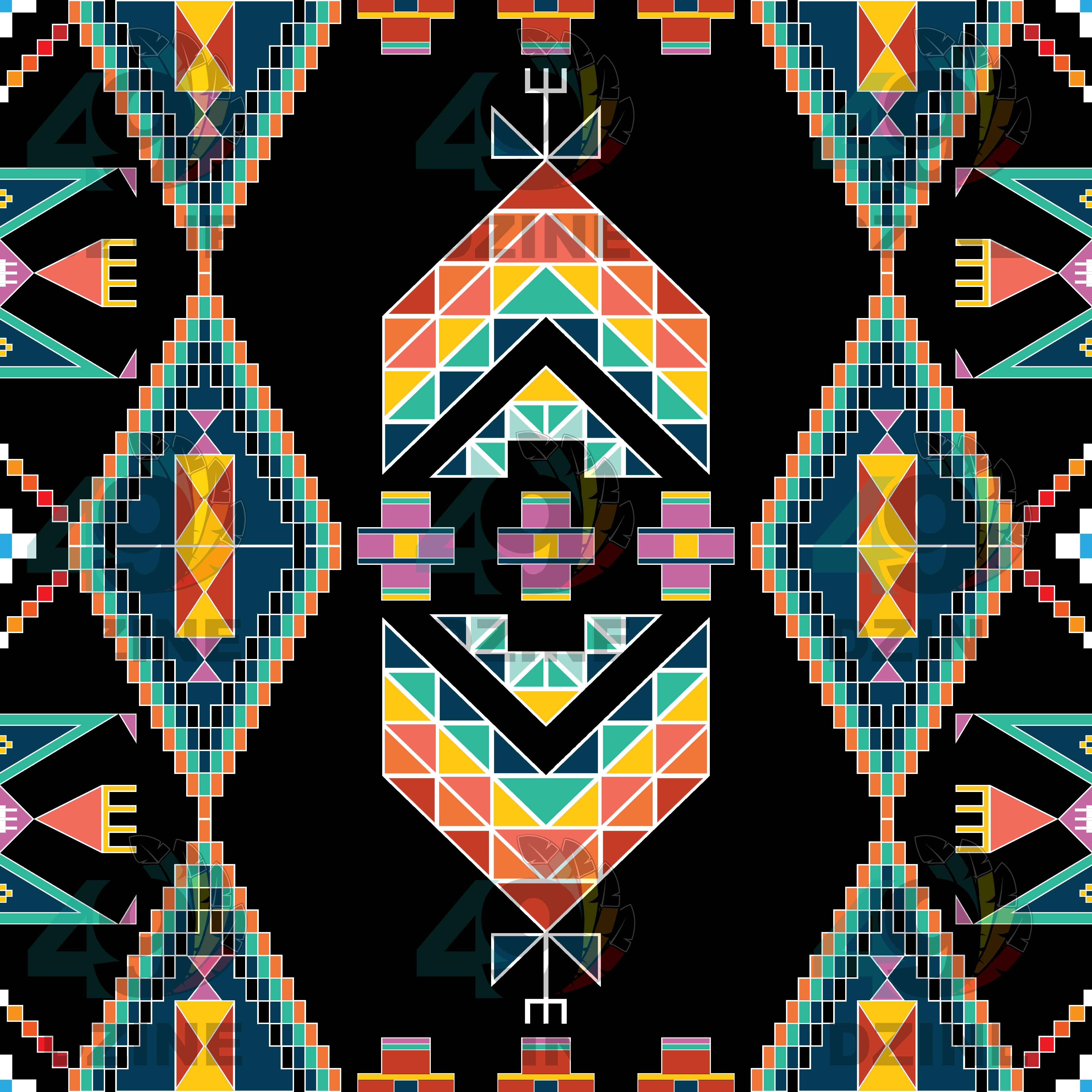 Travois Tipi Black Satin Fabric By the Yard Pre Order