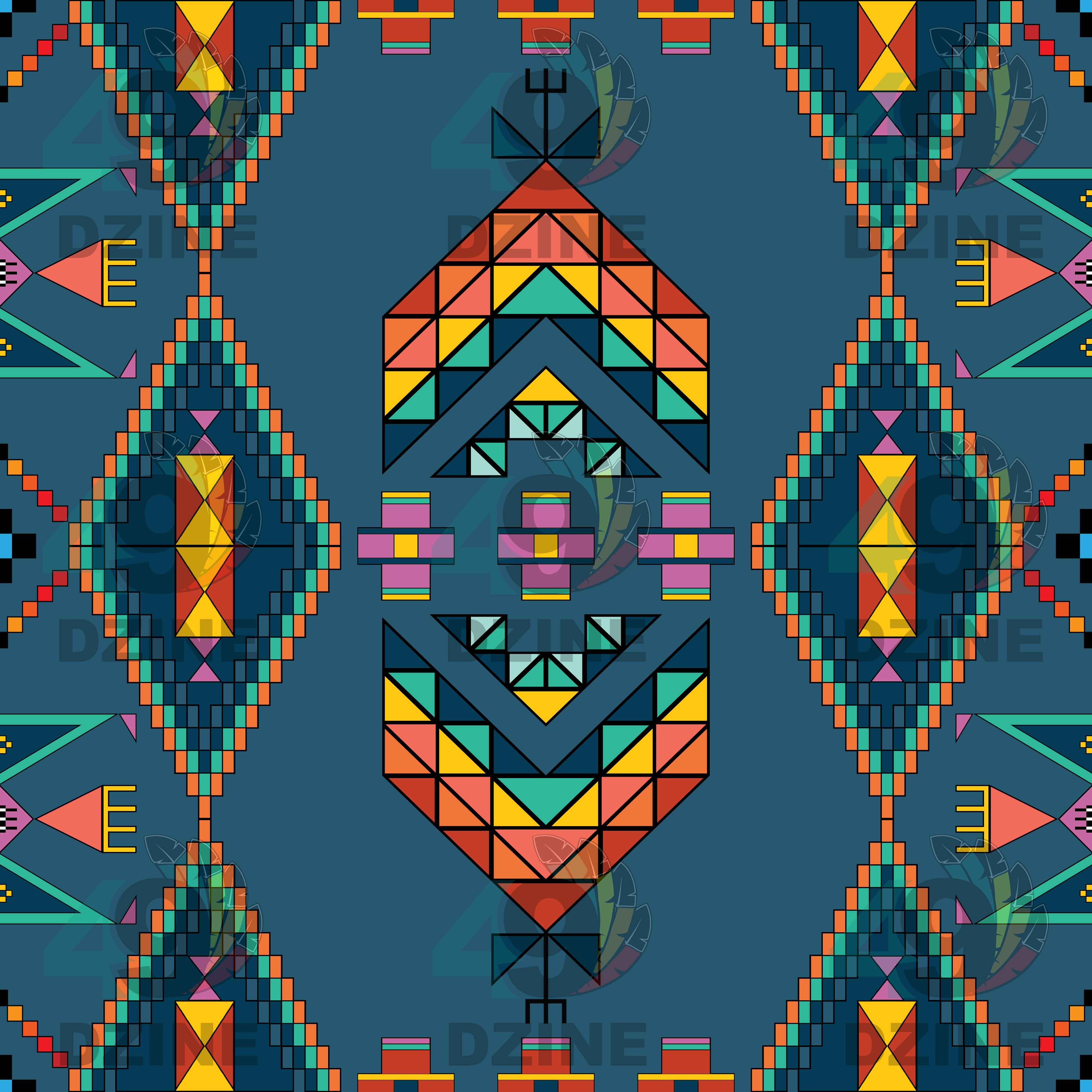 Travois Tipi Deep Lake Satin Fabric By the Yard Pre Order