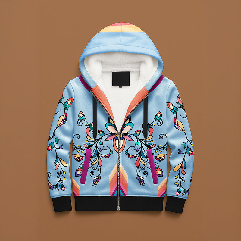 Guardian Petals Pastel Women's Sherpa Hoodie