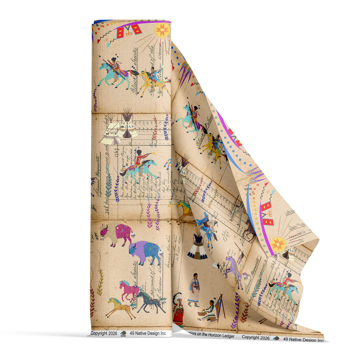 Warriors on the Horizon Ledger 42 Inch Cotton Poplin Pre Order
