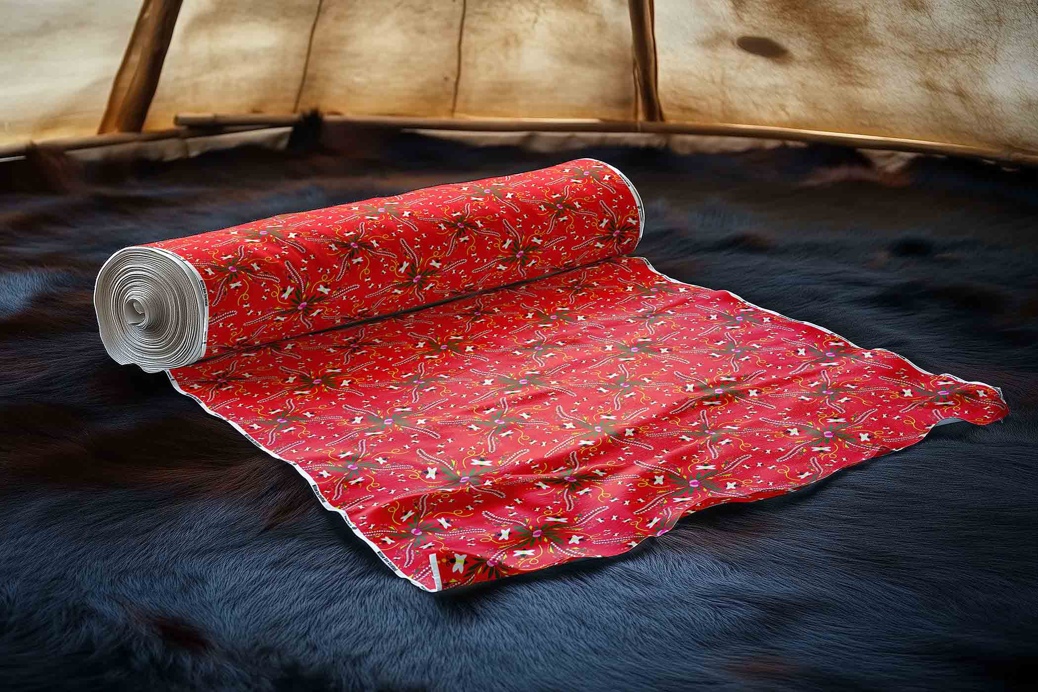 Willow Bee Cardinal Satin Fabric By the Yard Pre Order