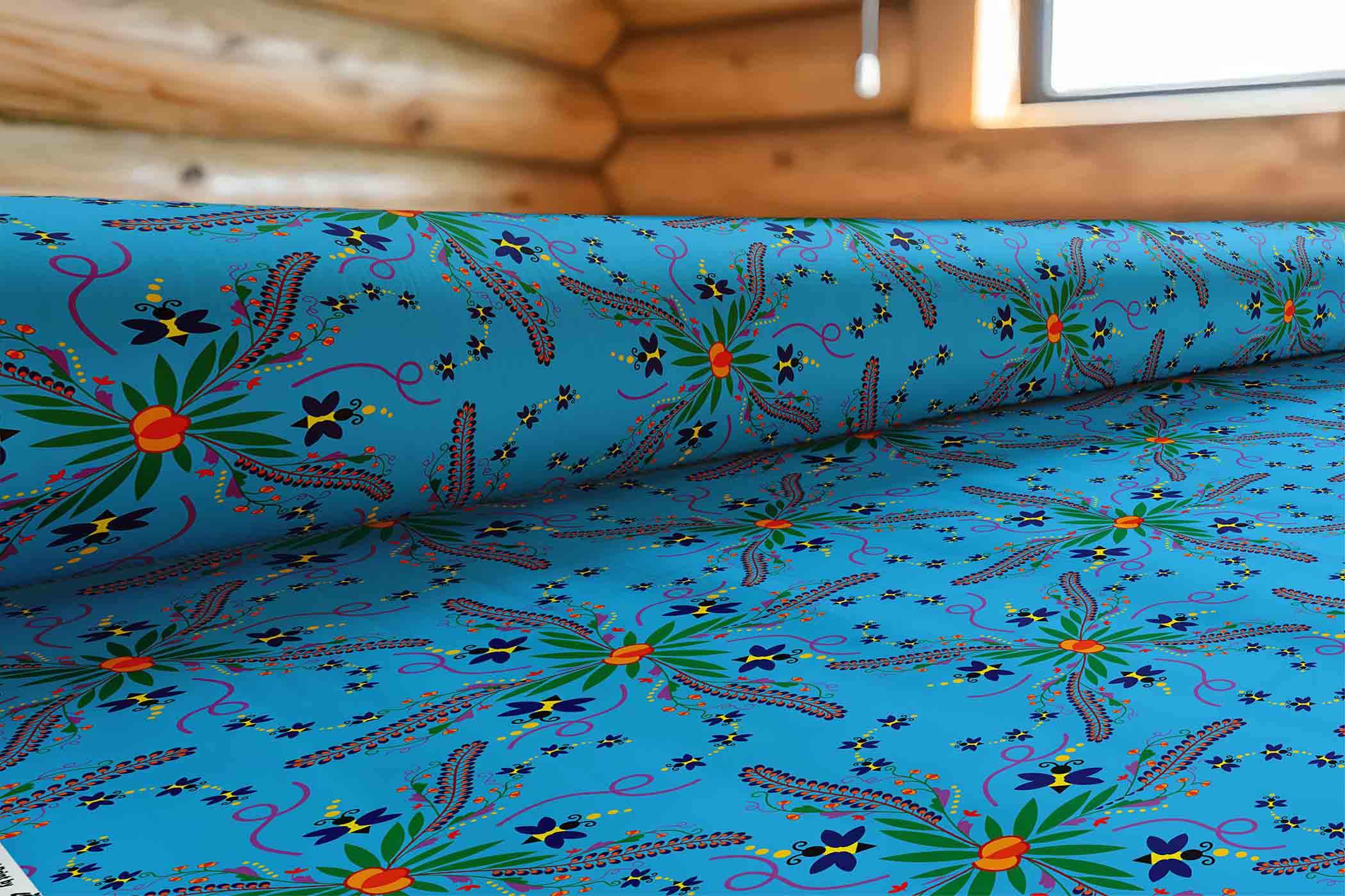 Willow Bee Sapphire Satin Fabric By the Yard Pre Order