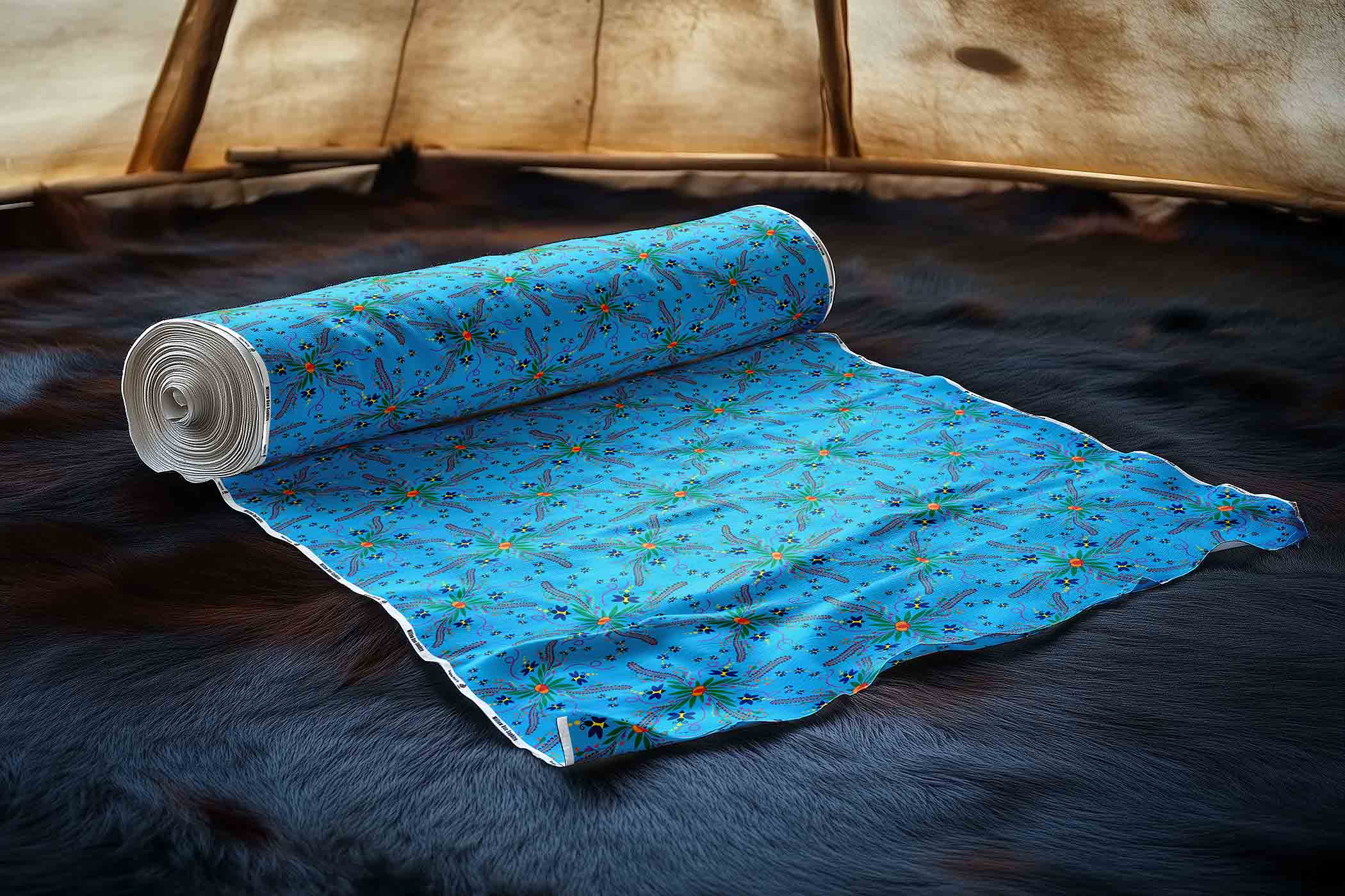 Willow Bee Sapphire Satin Fabric By the Yard Pre Order