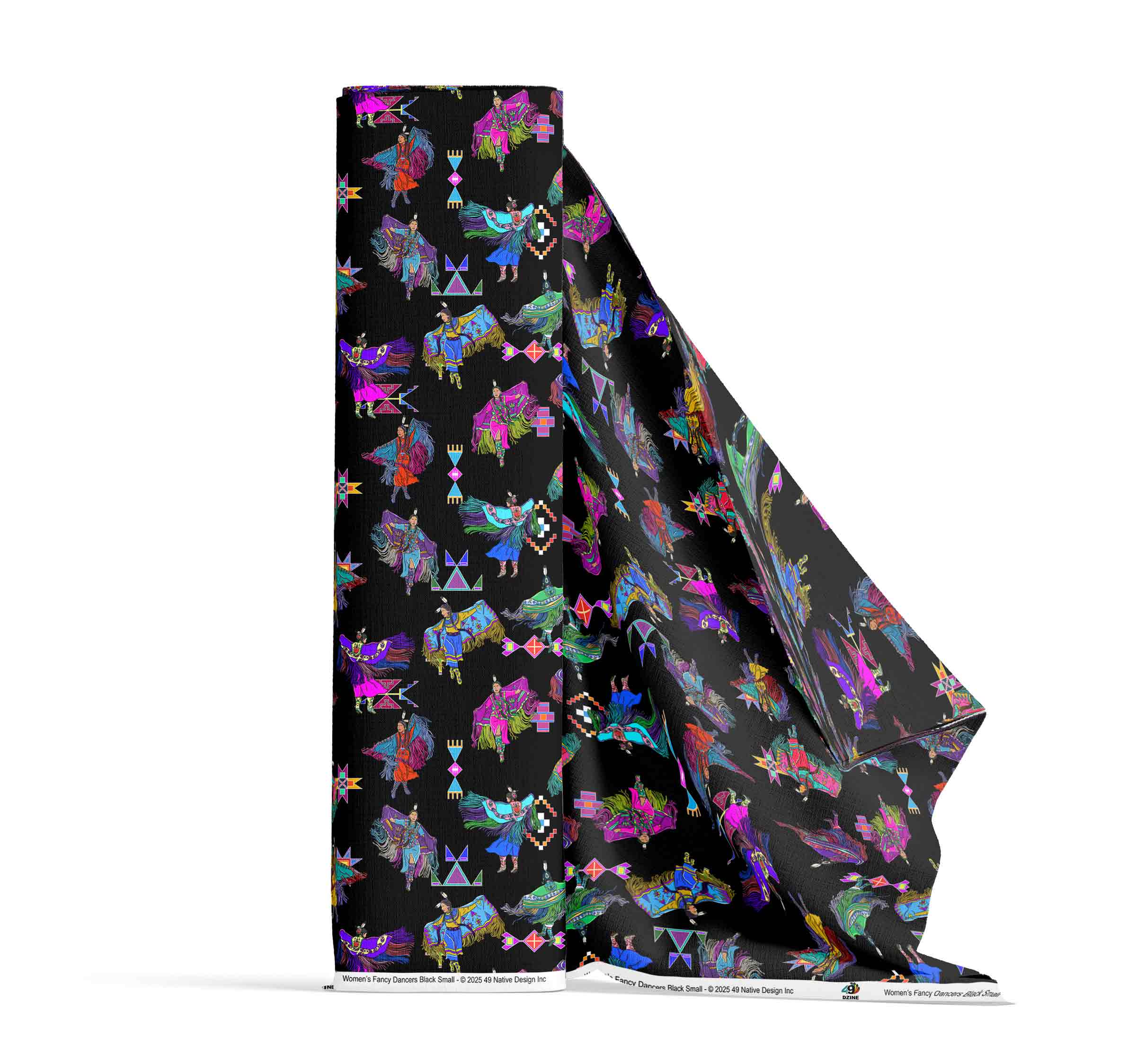 Women's Fancy Dancers Black Small 56 Inch Cotton Poplin Pre Order