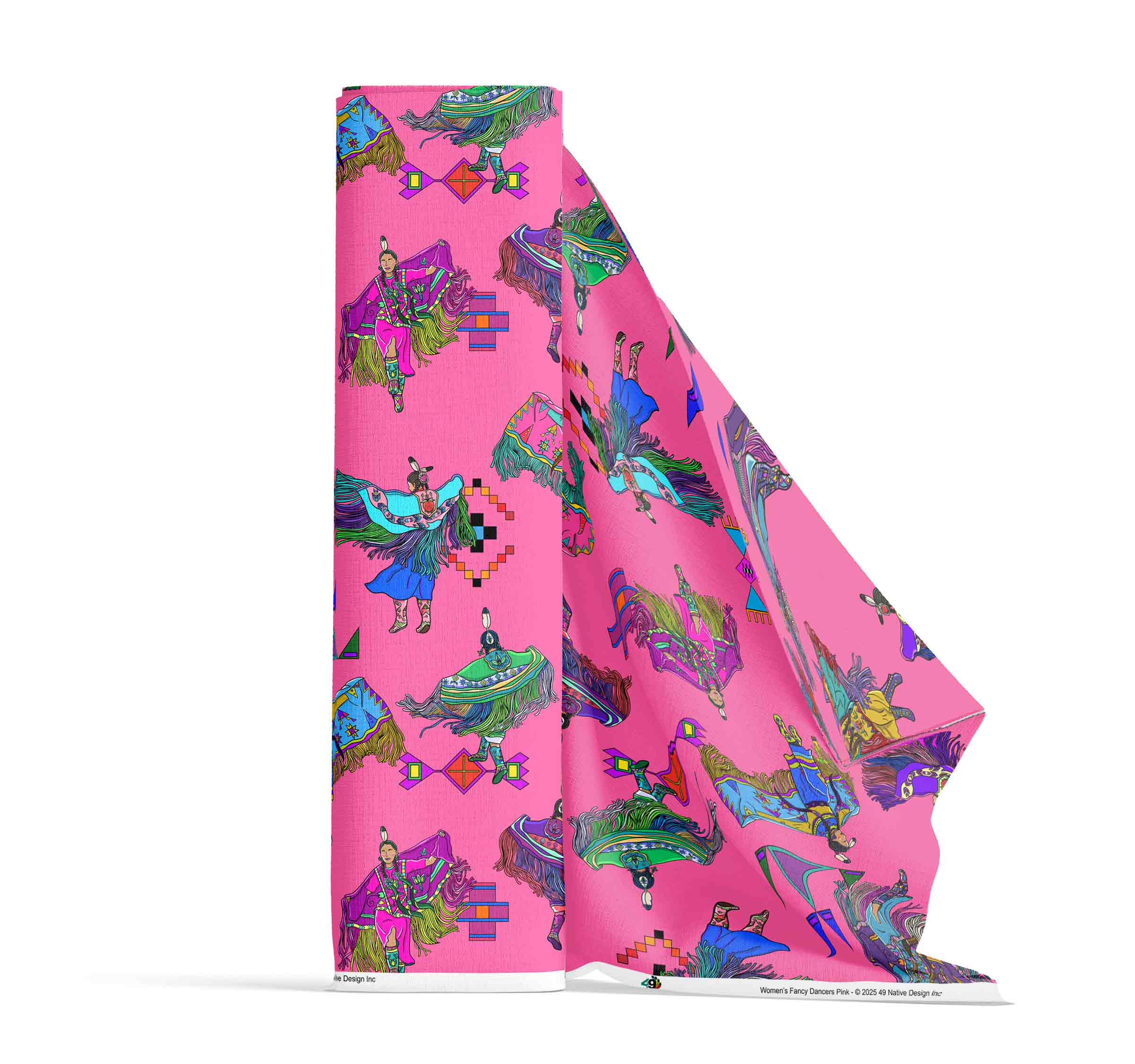 Women's Fancy Dancers Pink Large 56 Inch Cotton Poplin Pre Order