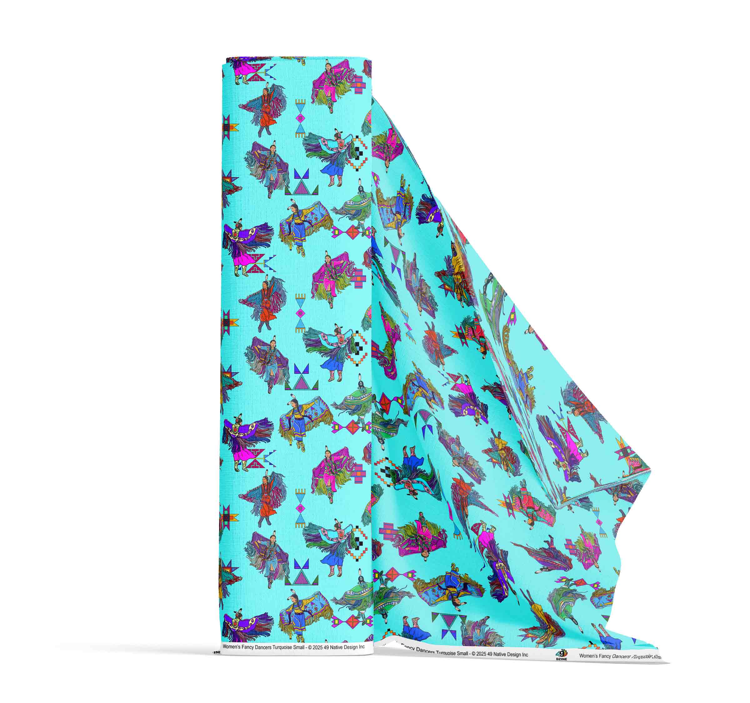 Women's Fancy Dancers Turquoise Small 56 Inch Cotton Poplin Pre Order