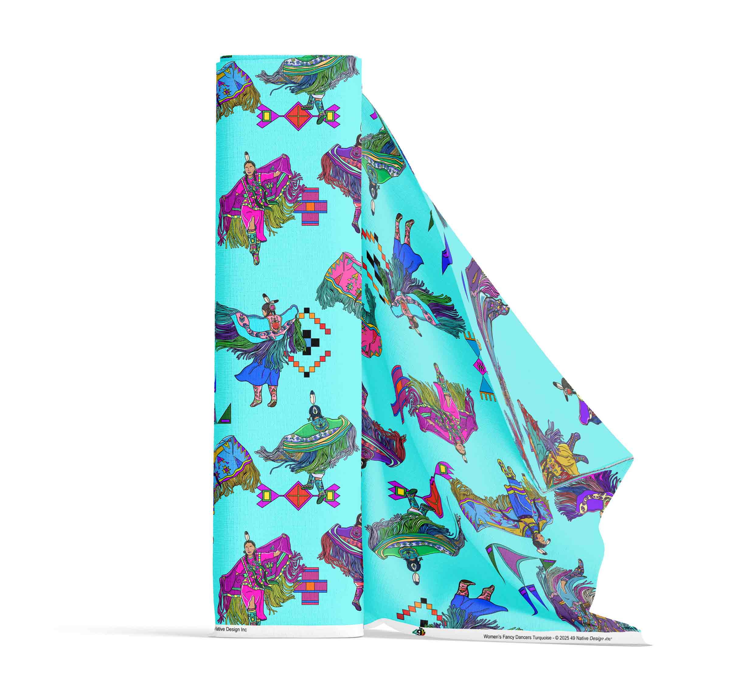 Women's Fancy Dancers Turquoise Large 56 Inch Cotton Poplin Pre Order