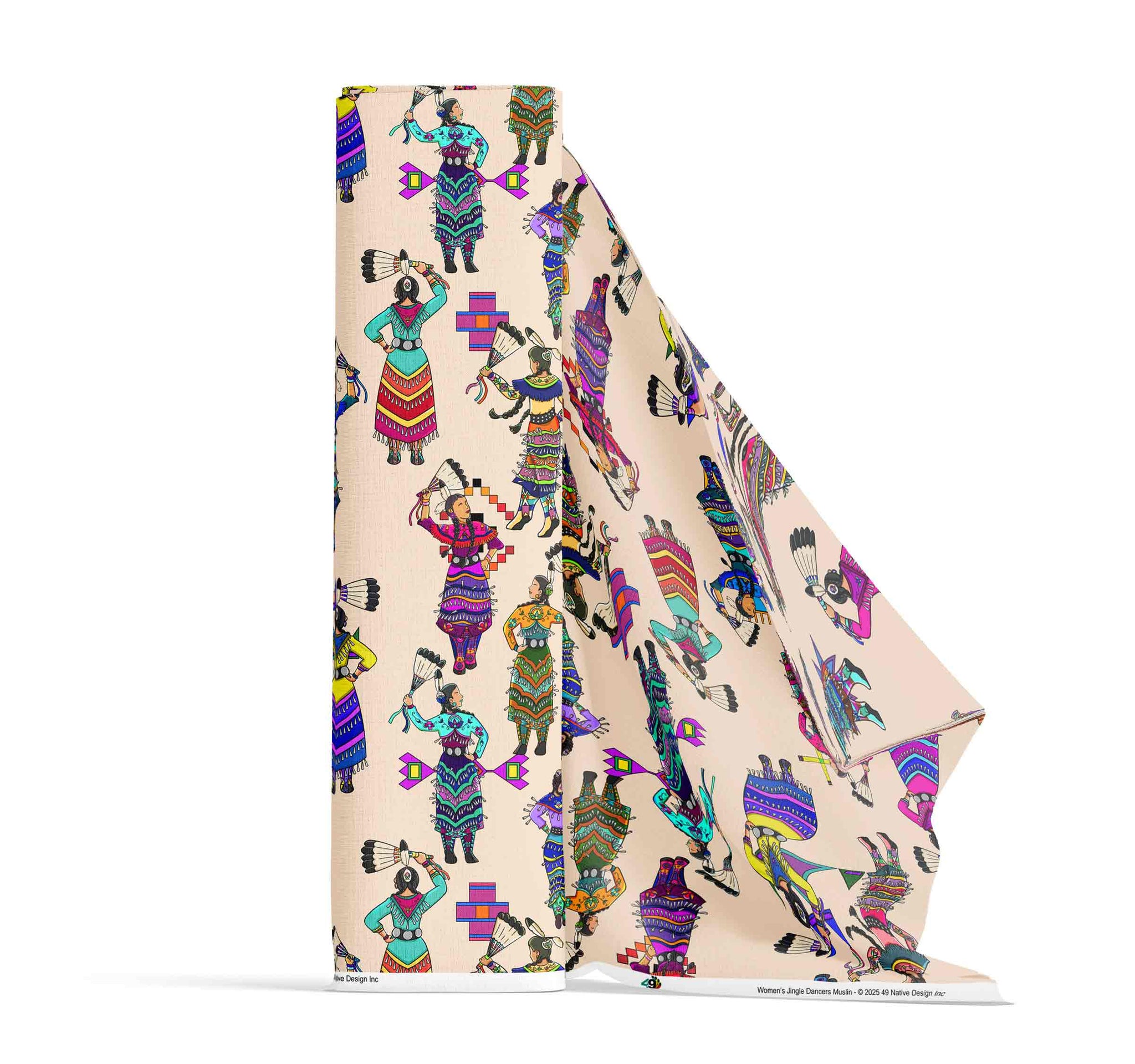 Women's Jingle Dancers Muslin Multi-Function Diaper Backpack/Diaper Bag