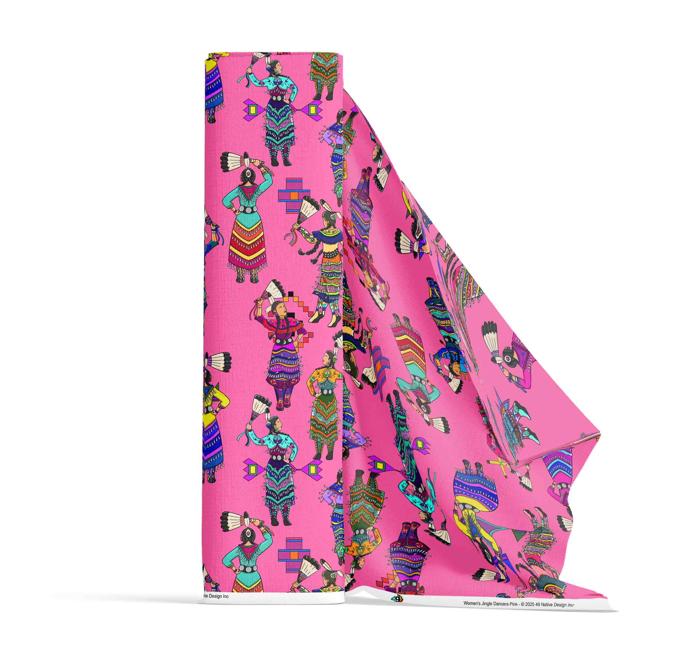 Women's Jingle Dancers Pink Large 56 Inch Cotton Poplin Pre Order
