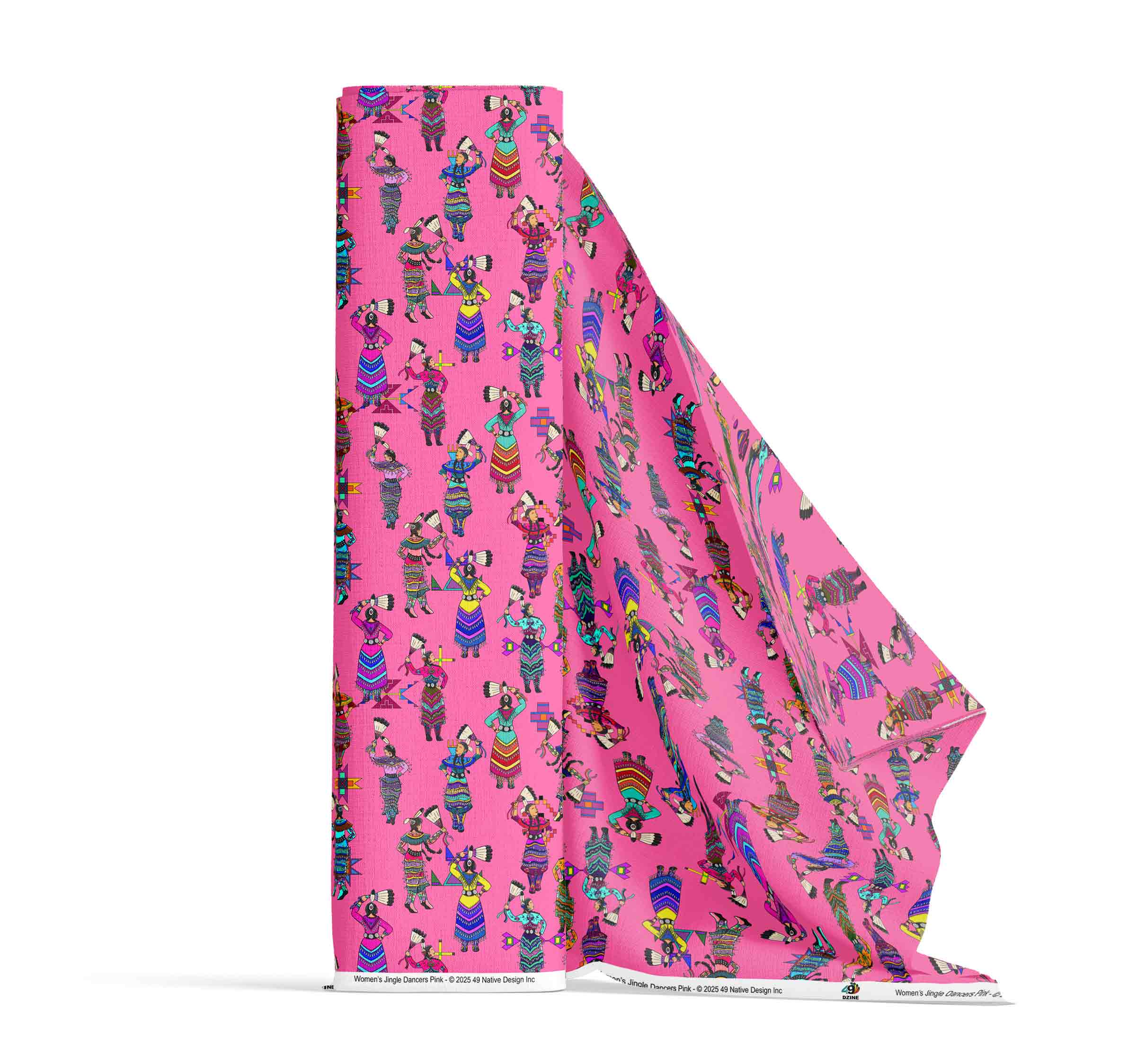 Women's Jingle Dancers Pink Small 56 Inch Cotton Poplin Pre Order
