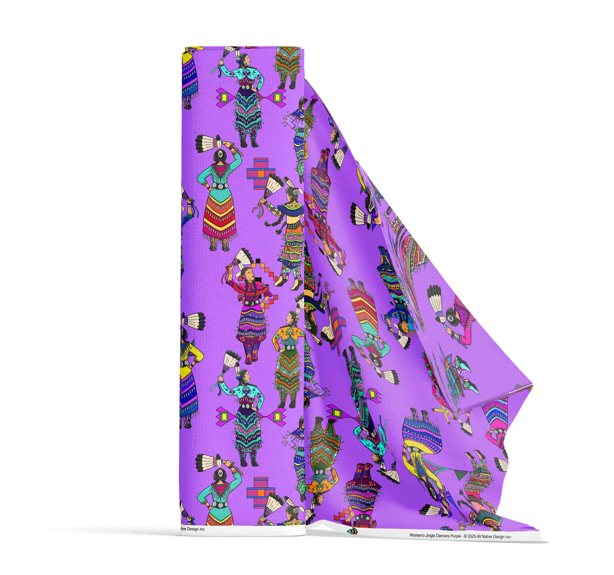 Women's Jingle Dancers Purple Large 56 Inch Cotton Poplin Pre Order