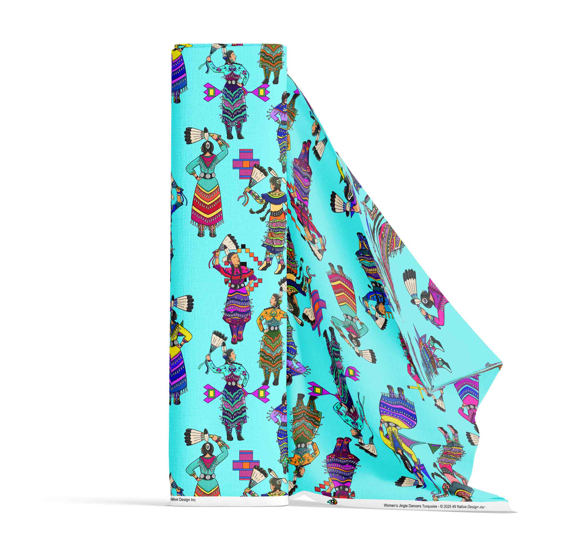 Women's Jingle Dancers Turquoise Large 56 Inch Cotton Poplin Pre Order