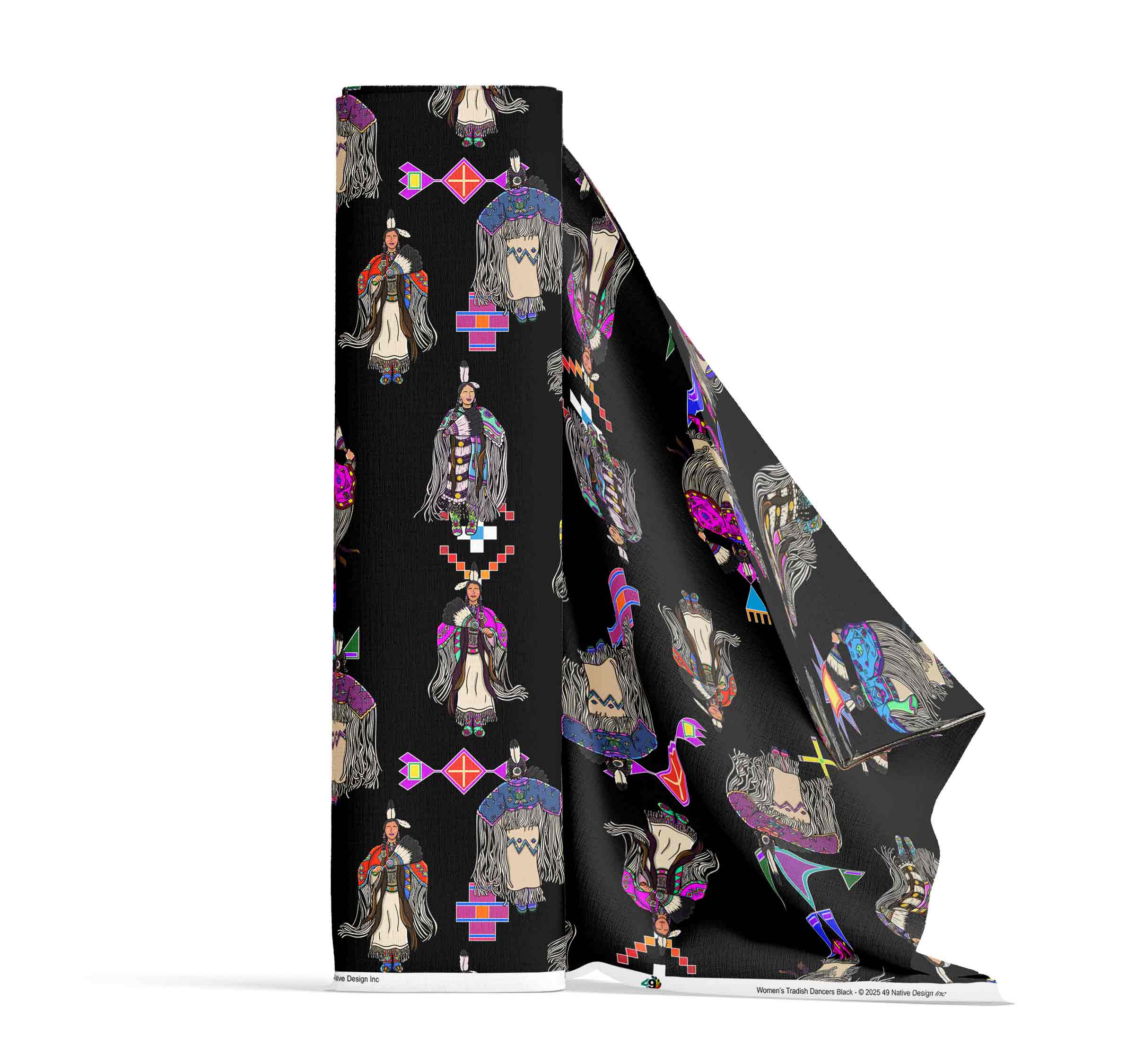 Women's Tradish Dancers Black Large 56 Inch Cotton Poplin Pre Order