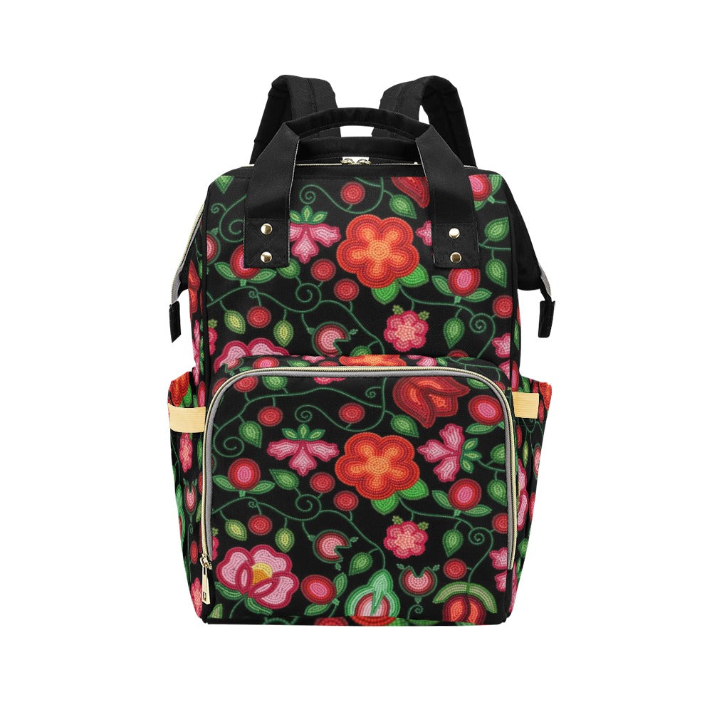 Rose Reverie Black Multi-Function Diaper Backpack/Diaper Bag