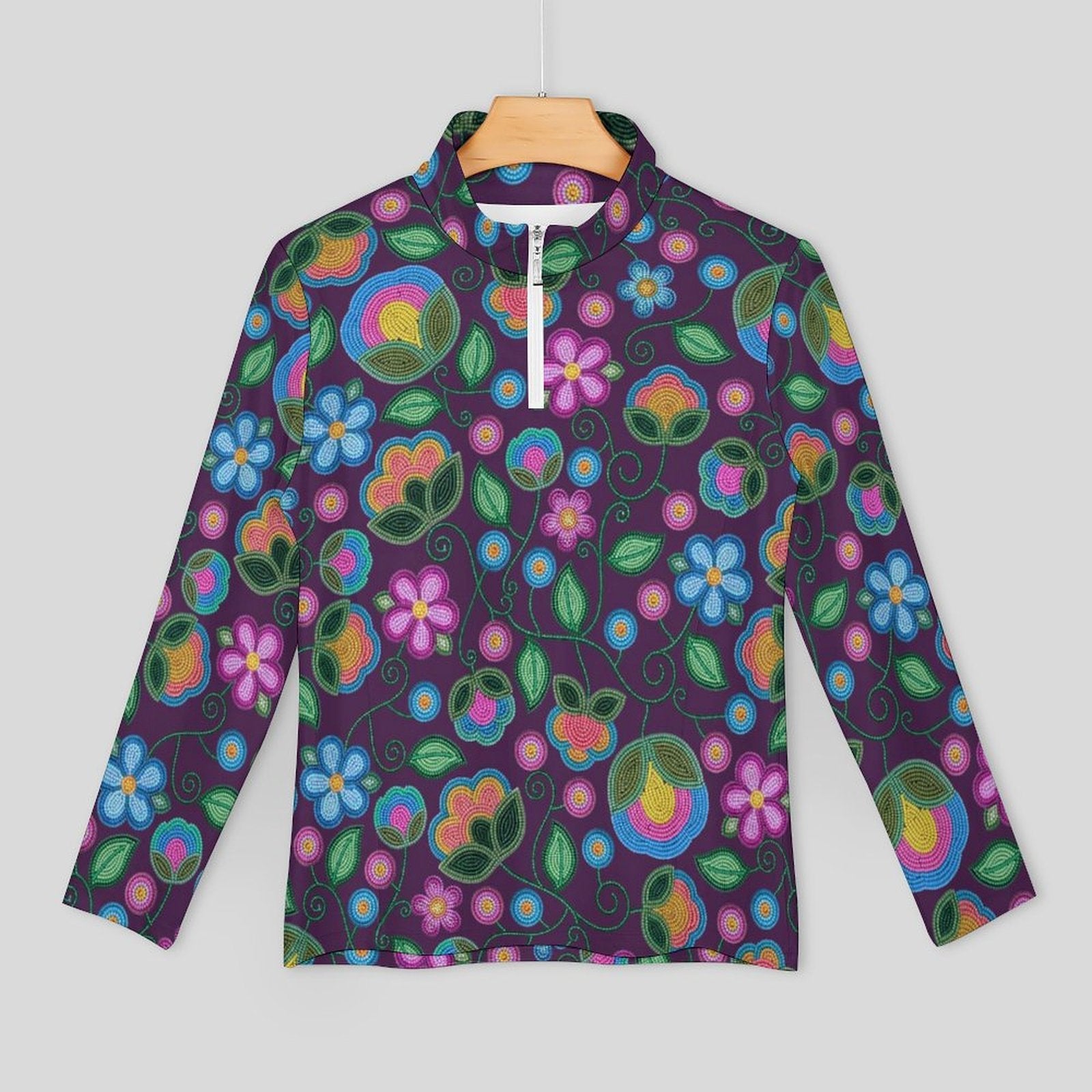 Turquoise Sunbeam Violet Long Sleeve Yoga Shirt