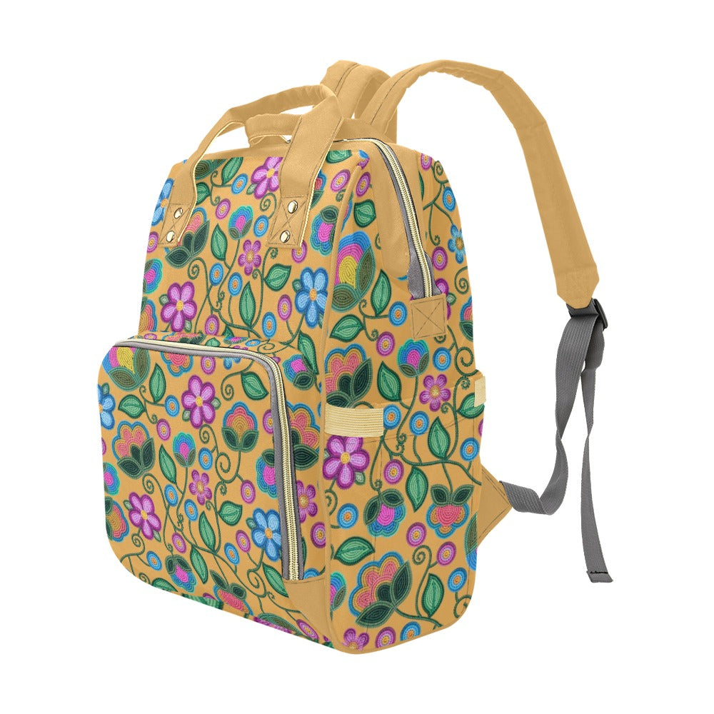 Turquoise Sunbeam Yellow Multi-Function Diaper Backpack/Diaper Bag