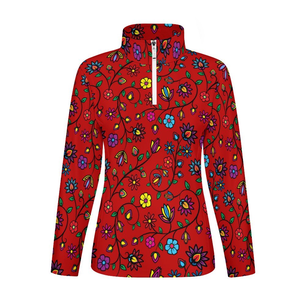 Nature_s Nexus Red Long Sleeve Yoga Shirt