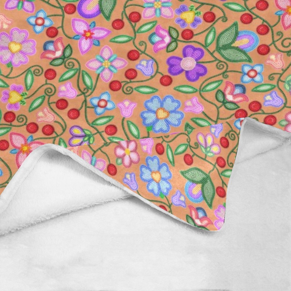 Petal Harmony Terracotta Ultra-Soft Micro Fleece Blanket 50"x60"