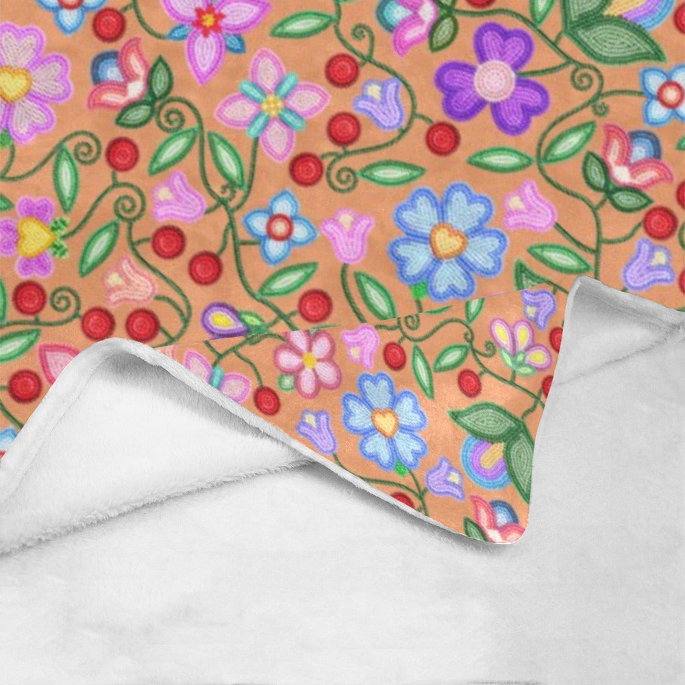 Petal Harmony Terracotta Ultra-Soft Micro Fleece Blanket 60"x80"