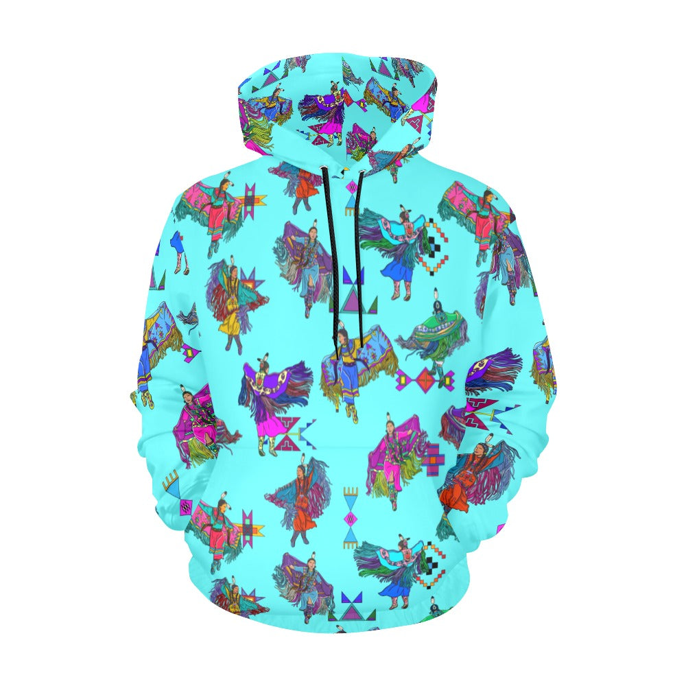 Women's Fancy Dancers Turquoise Hoodie for Men (USA Size)