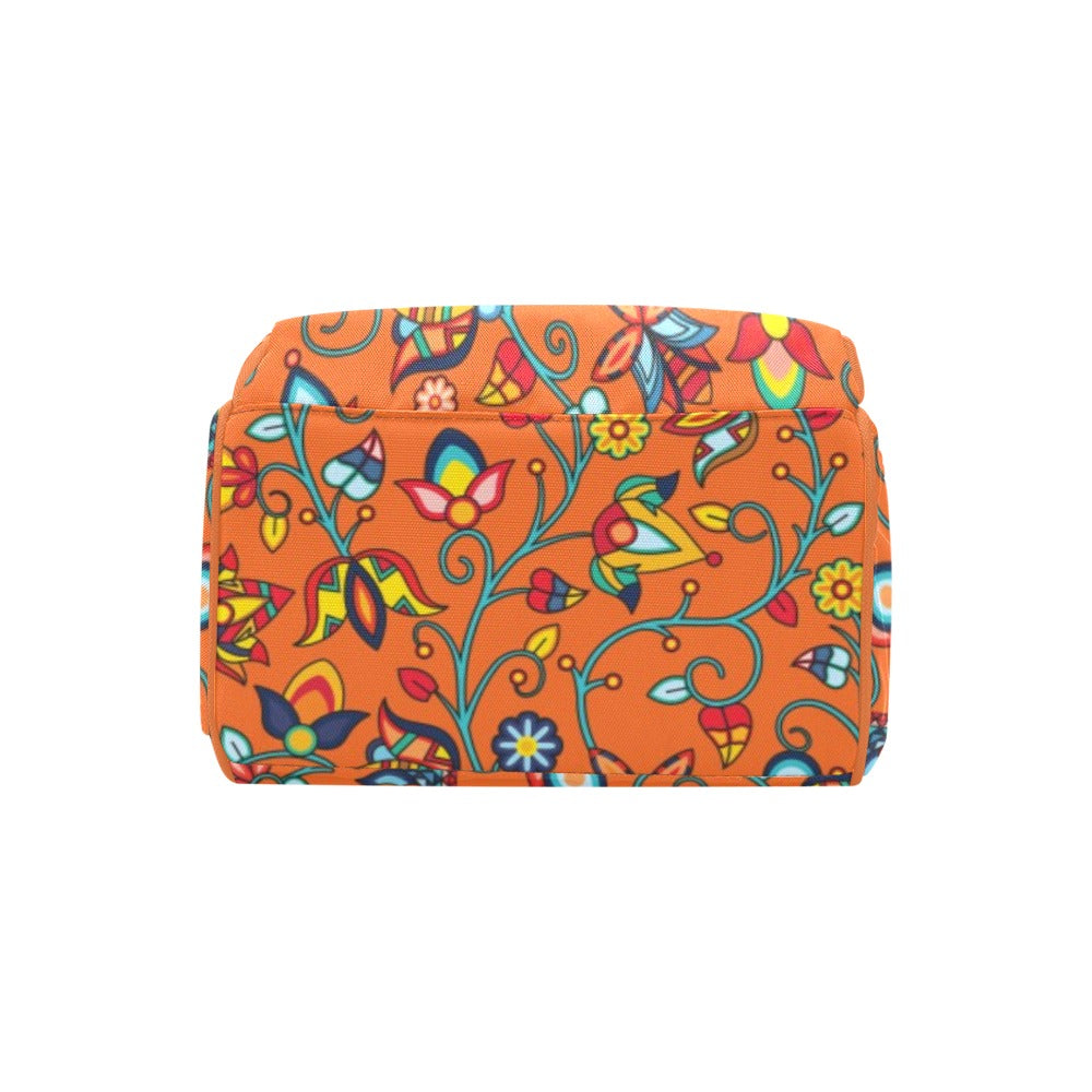 Thorny Path Orange Multi-Function Diaper Backpack/Diaper Bag