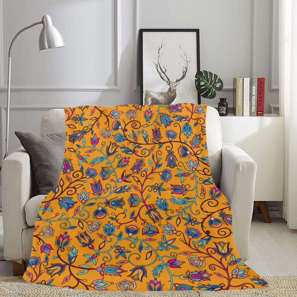 Buffalo Bloom Orange Ultra-Soft Micro Fleece Blanket 60"x80"