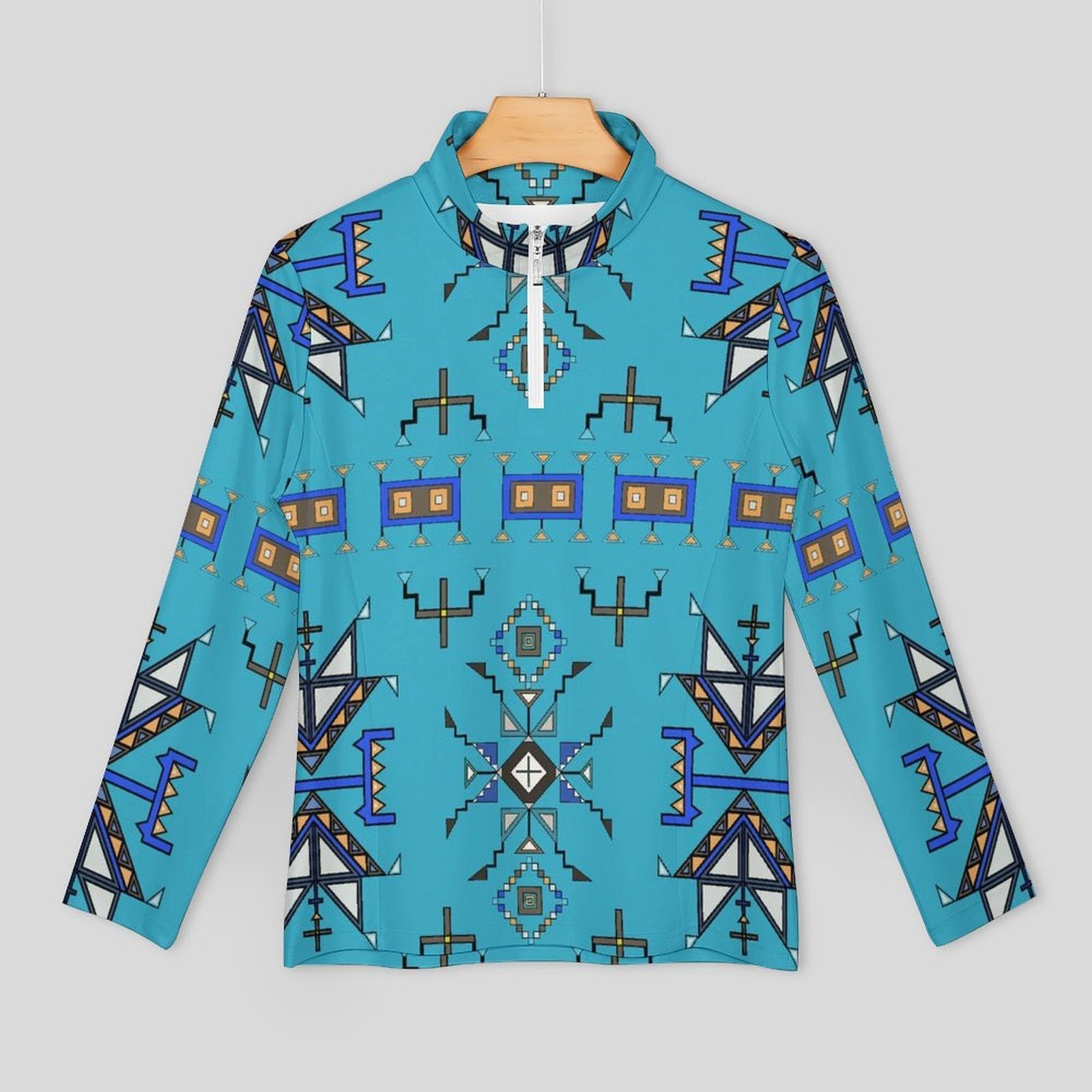 Eagle Strike Blue Long Sleeve Yoga Shirt