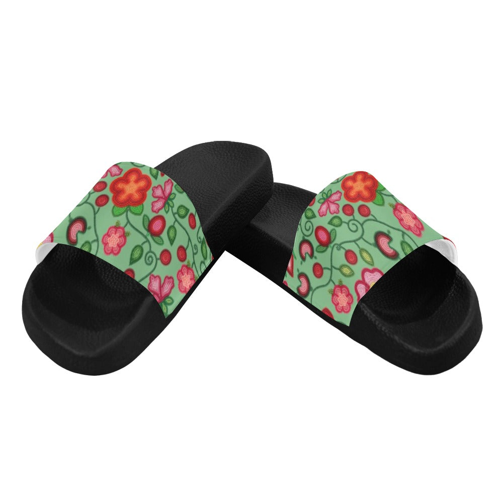 Rose Reverie Green Men's Slide Sandals