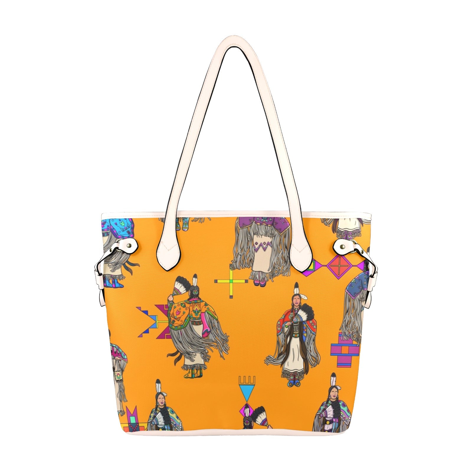 Women's Tradish Dancers Orange Clover Canvas Tote Bag