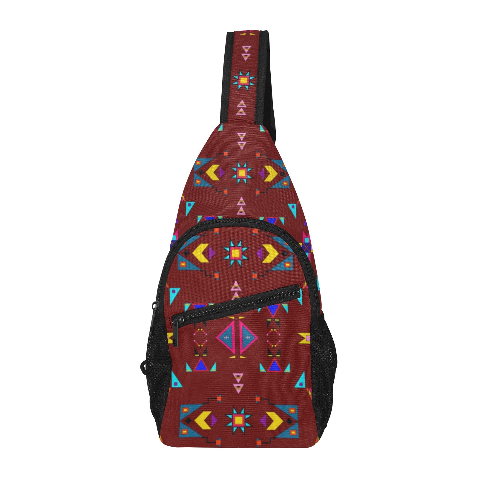 Enemy Territory Dark Maroon Chest Bag