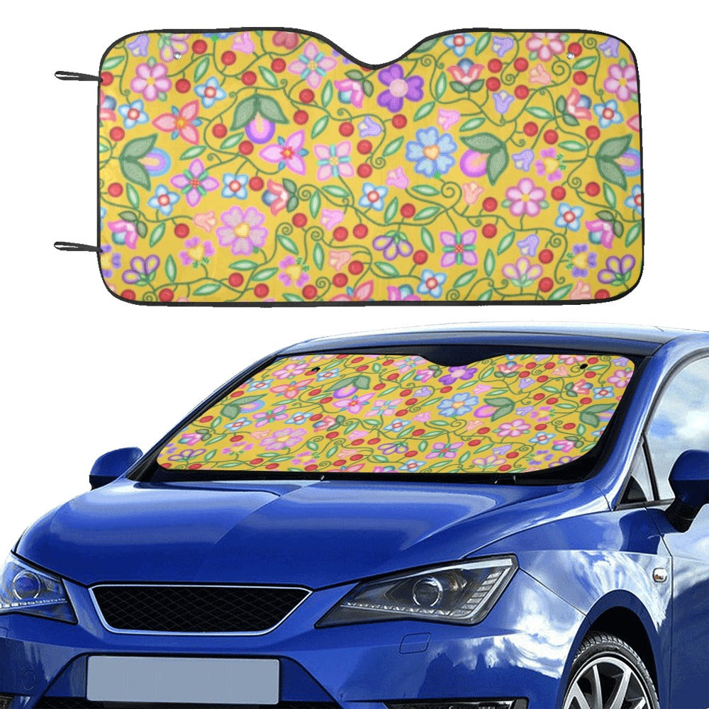 Petal Harmony Ochre Car Sun Shade 55"x30"