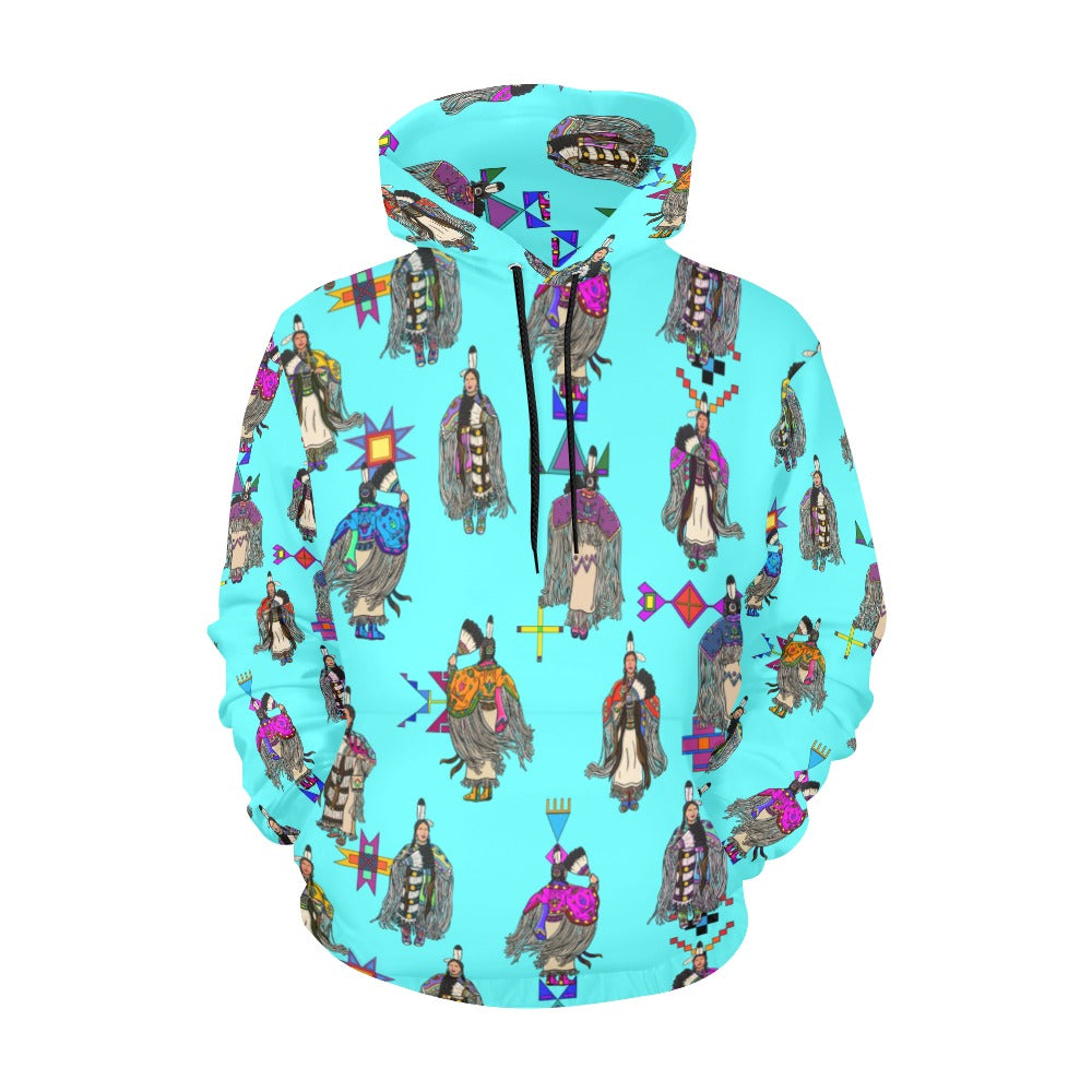Women's Tradish Dancers Turquoise Hoodie for Women (USA Size)