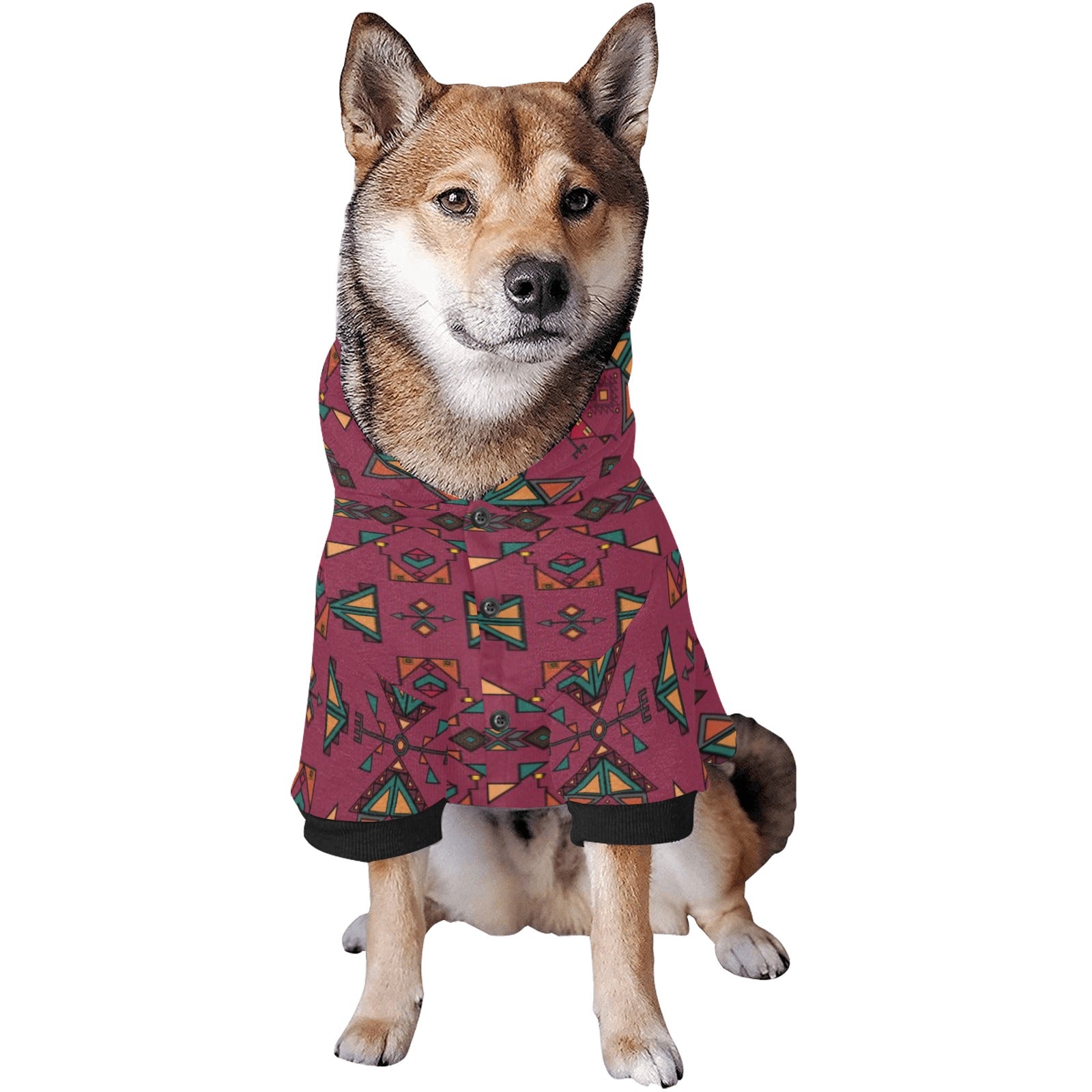 Arrow dawn Maroon Pet Dog Hoodie
