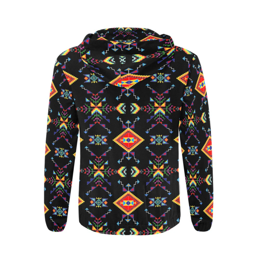 Buffalo Jump Black Men's Zipper Hoodie