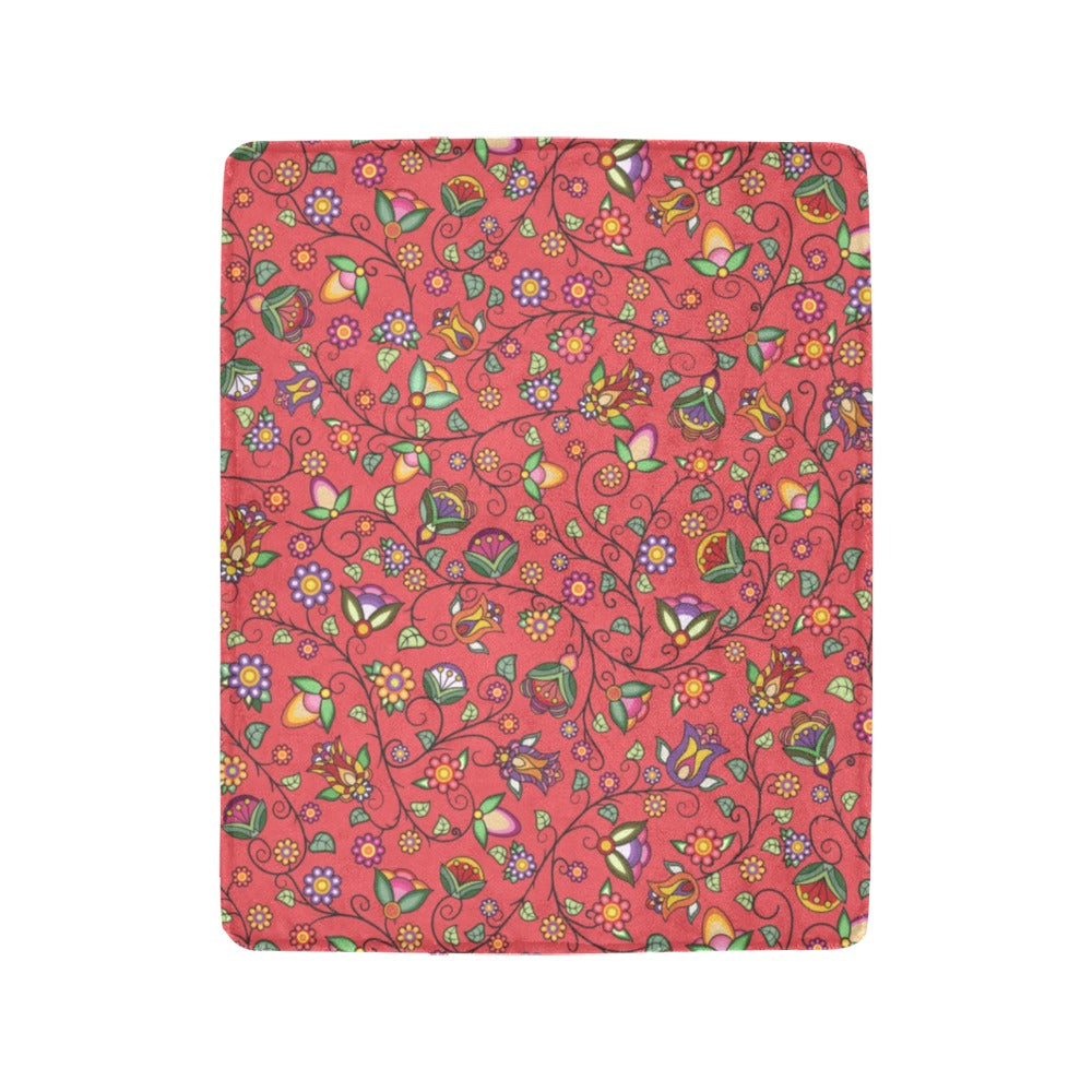 Heartbeat Petals Red Ultra-Soft Micro Fleece Blanket 40"x50"