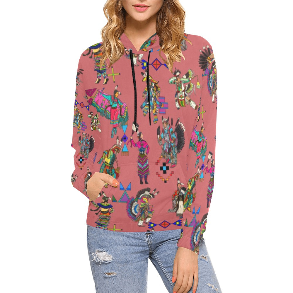 Grand Entry Dancers Terra Cotta Hoodie for Women (USA Size)