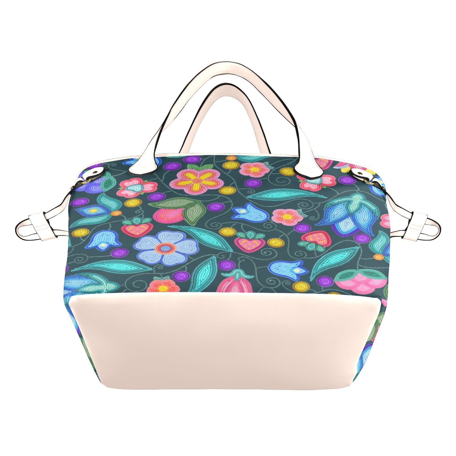 Sweet Offering Dark Teal Clover Canvas Tote Bag
