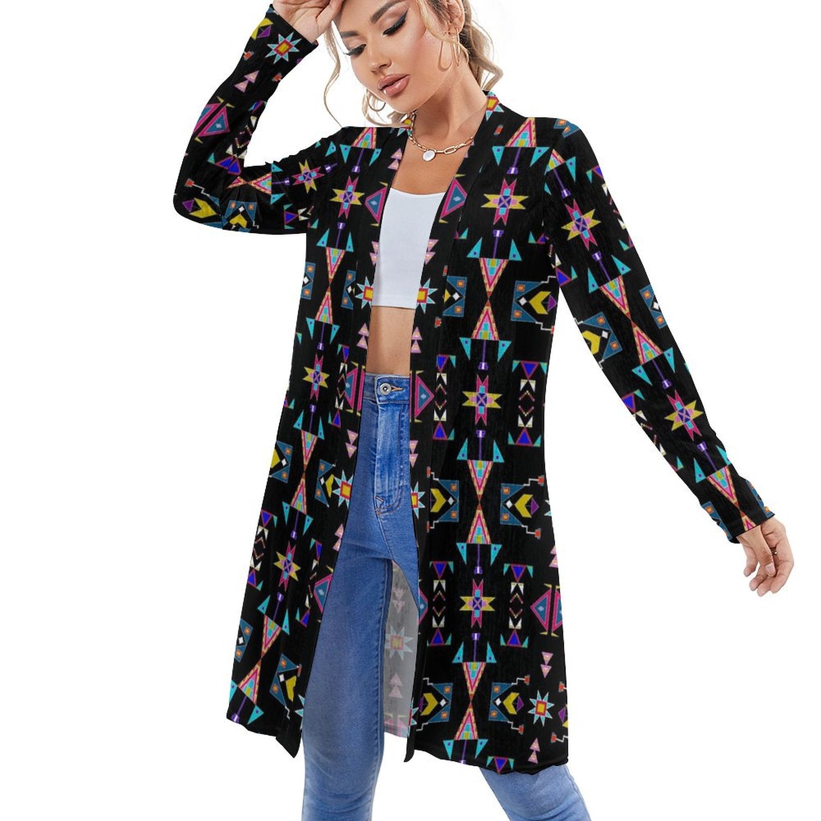 Enemy Territory Teal Cardigan