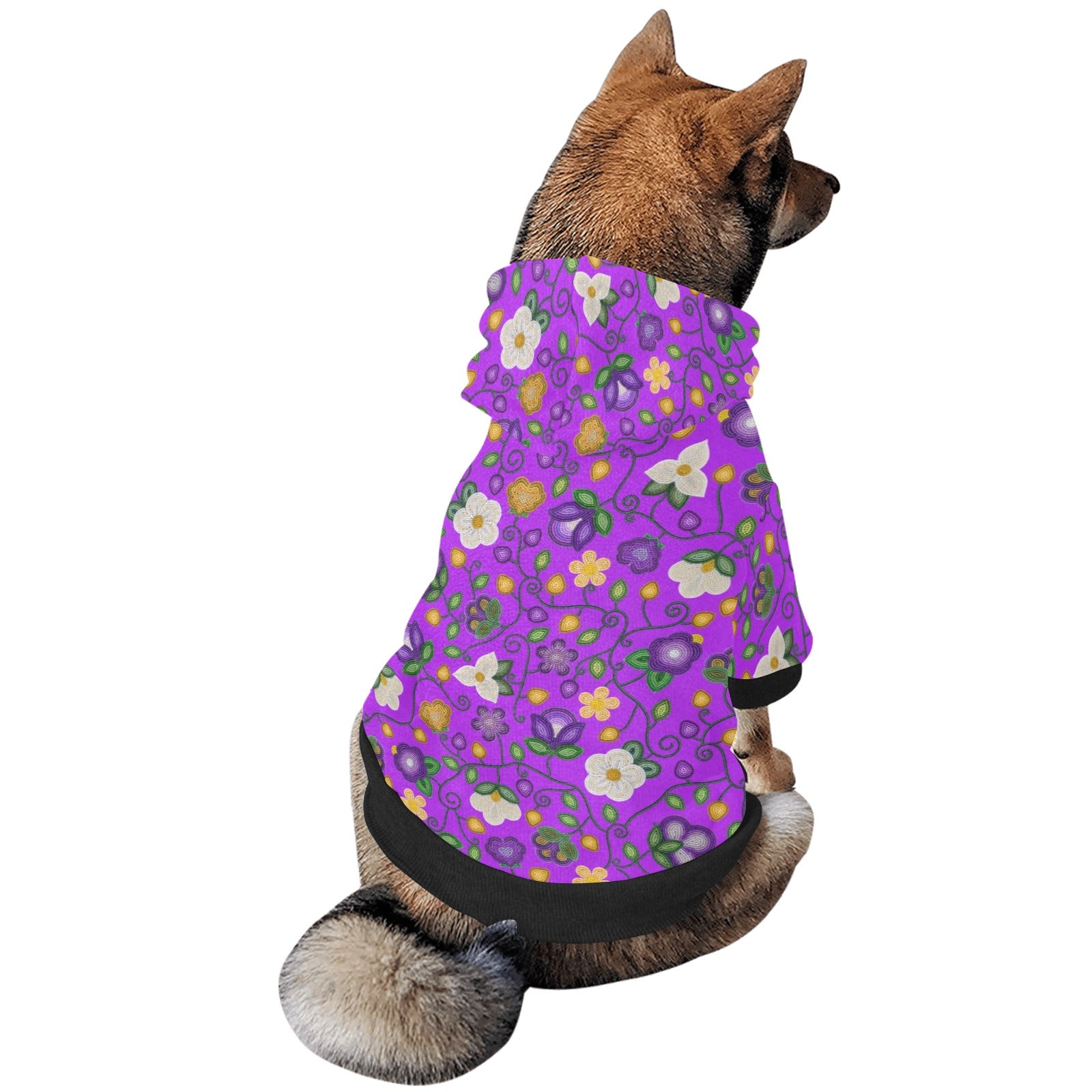 Midnight Moss Bloom Purple Pet Dog Hoodie